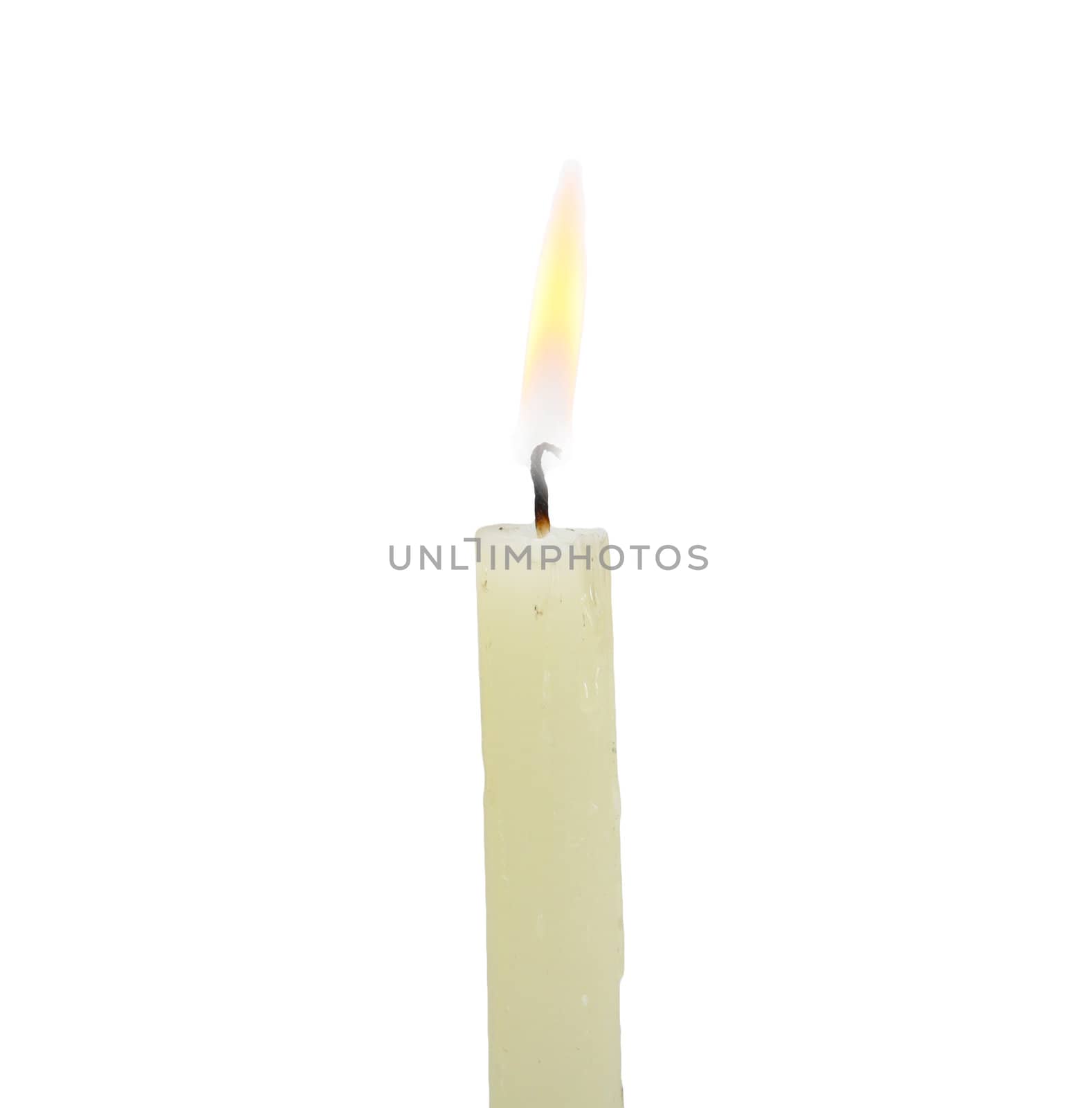 candle on a white background by schankz