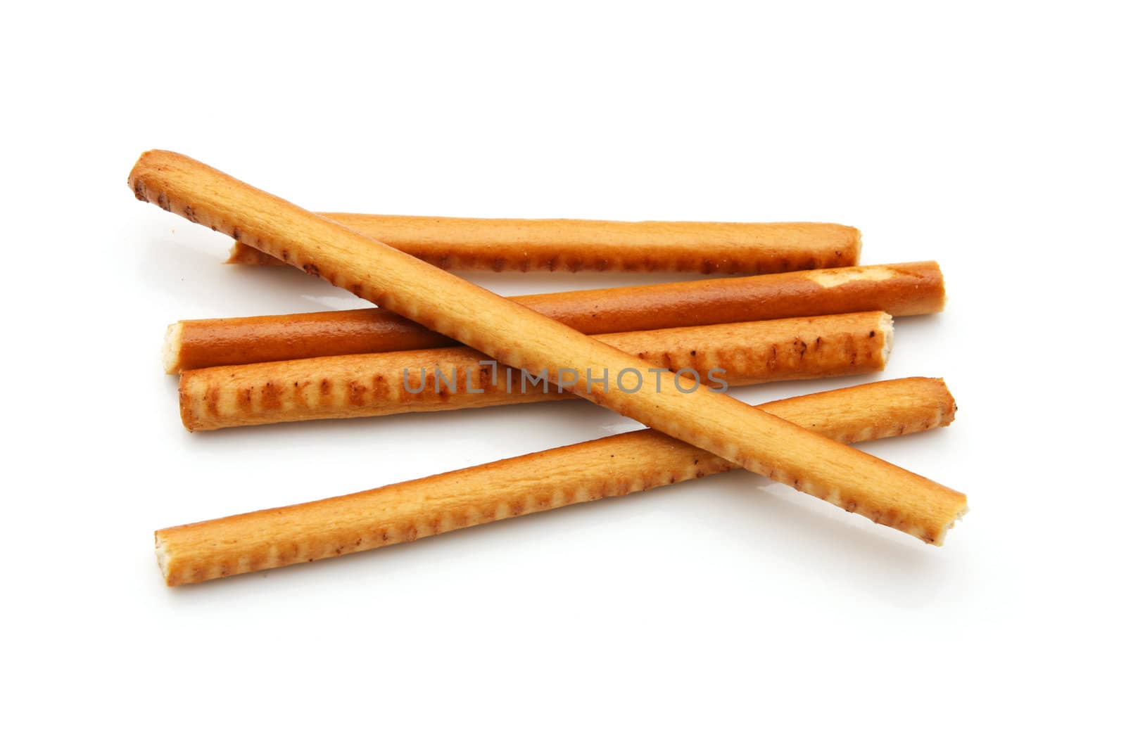 crispy straw on white background 