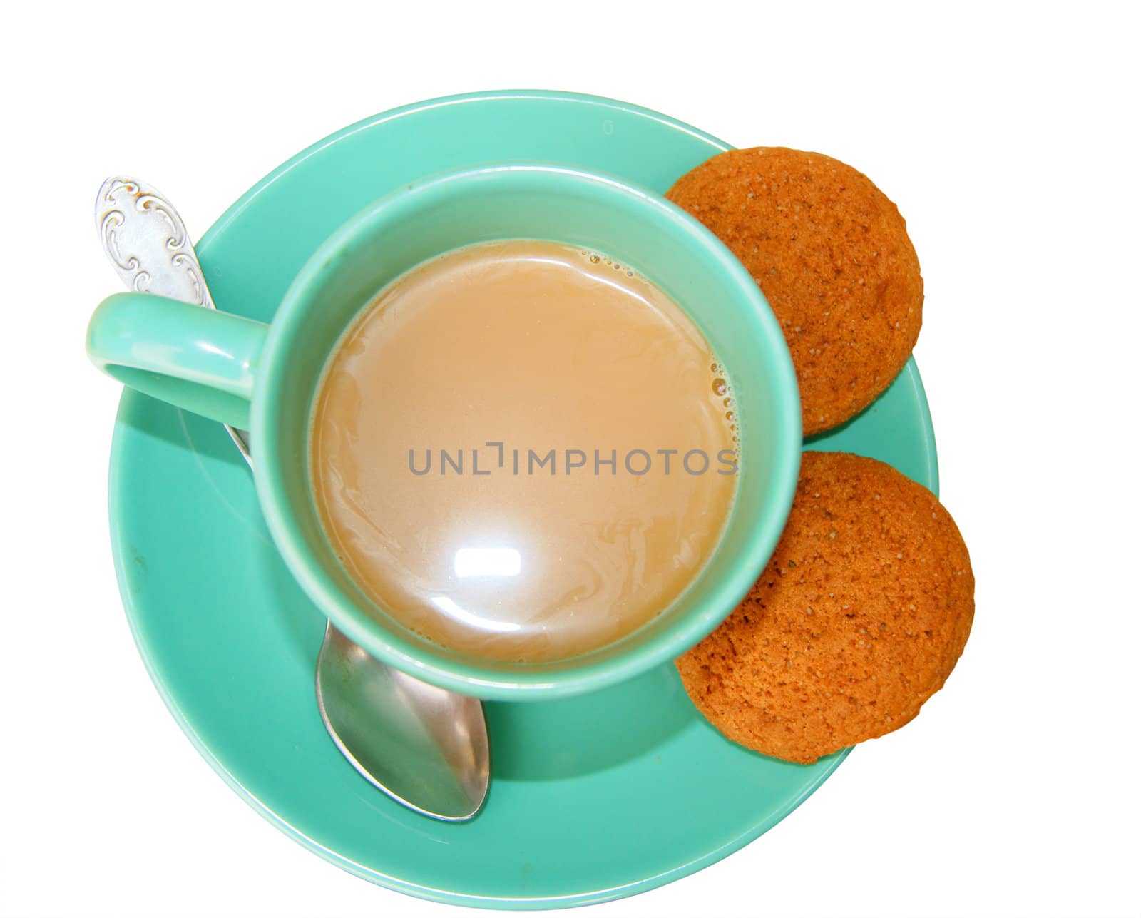 Cup coffee on white background by cobol1964