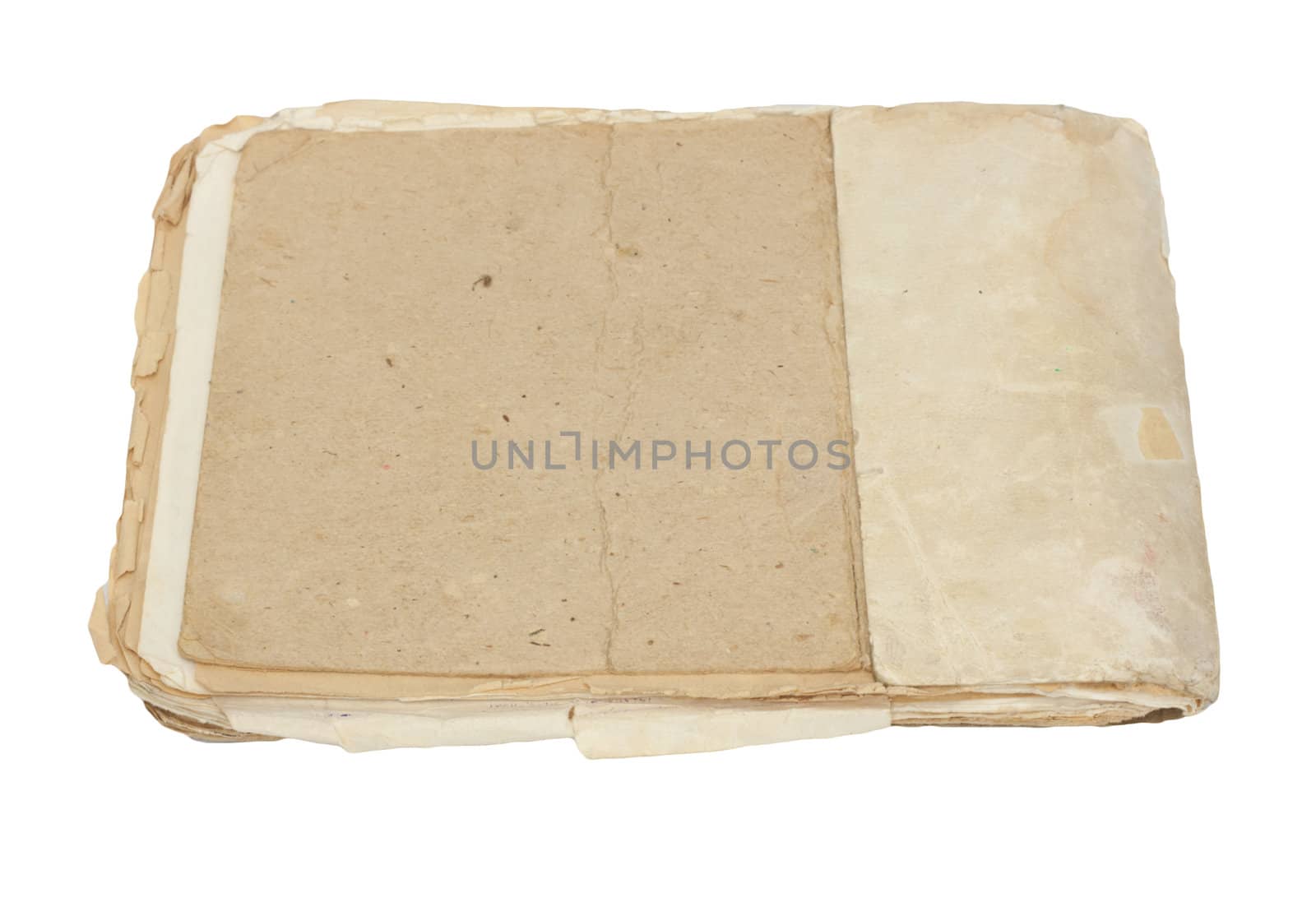 Old paper isolated on white  by schankz