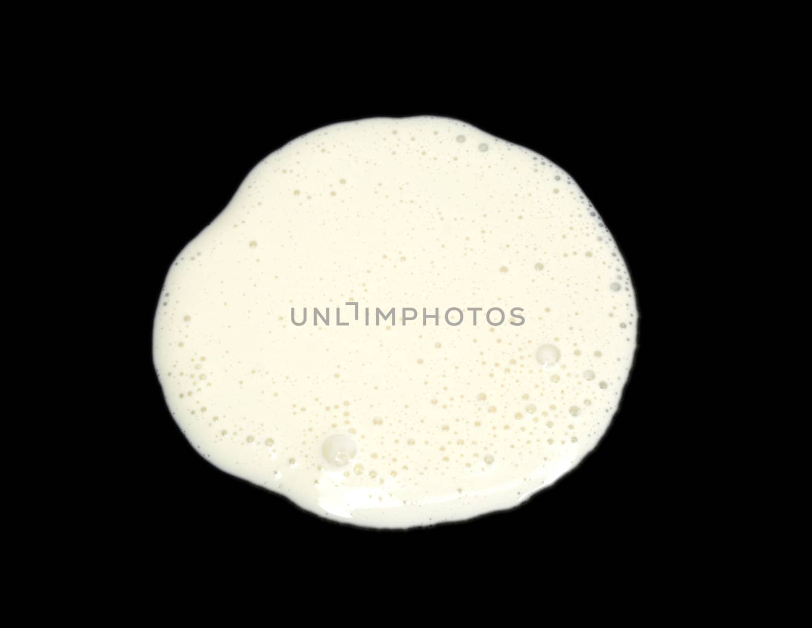 sour cream on black background