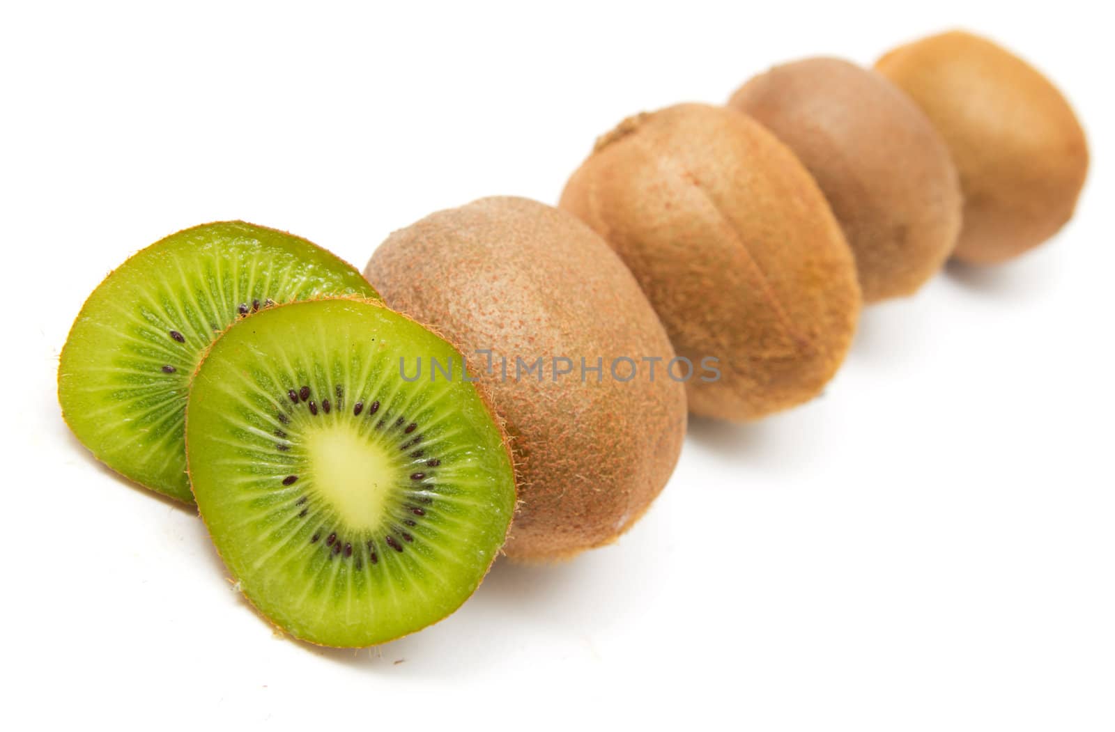 Kiwi on white background