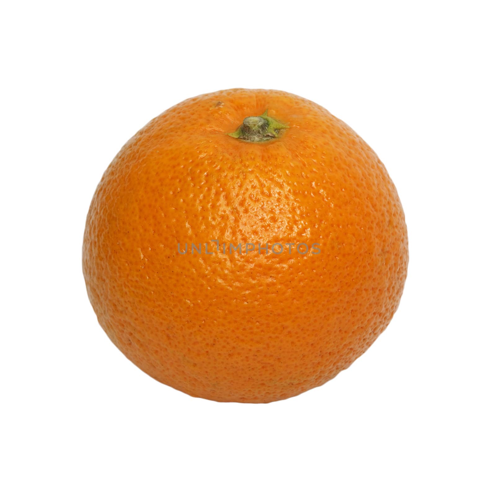 A large orange isolated on a white background