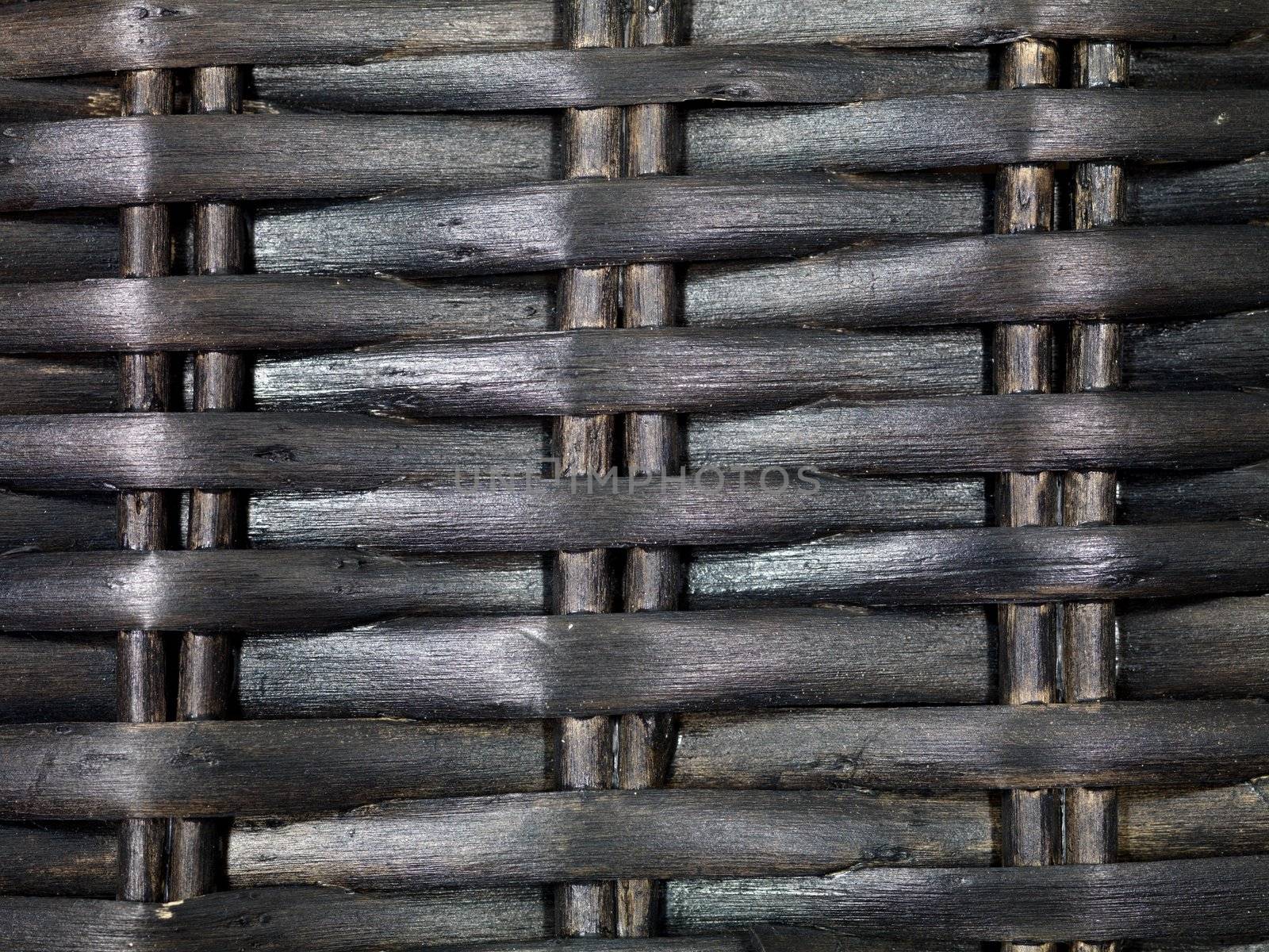 Woven baskets isolated against a white background