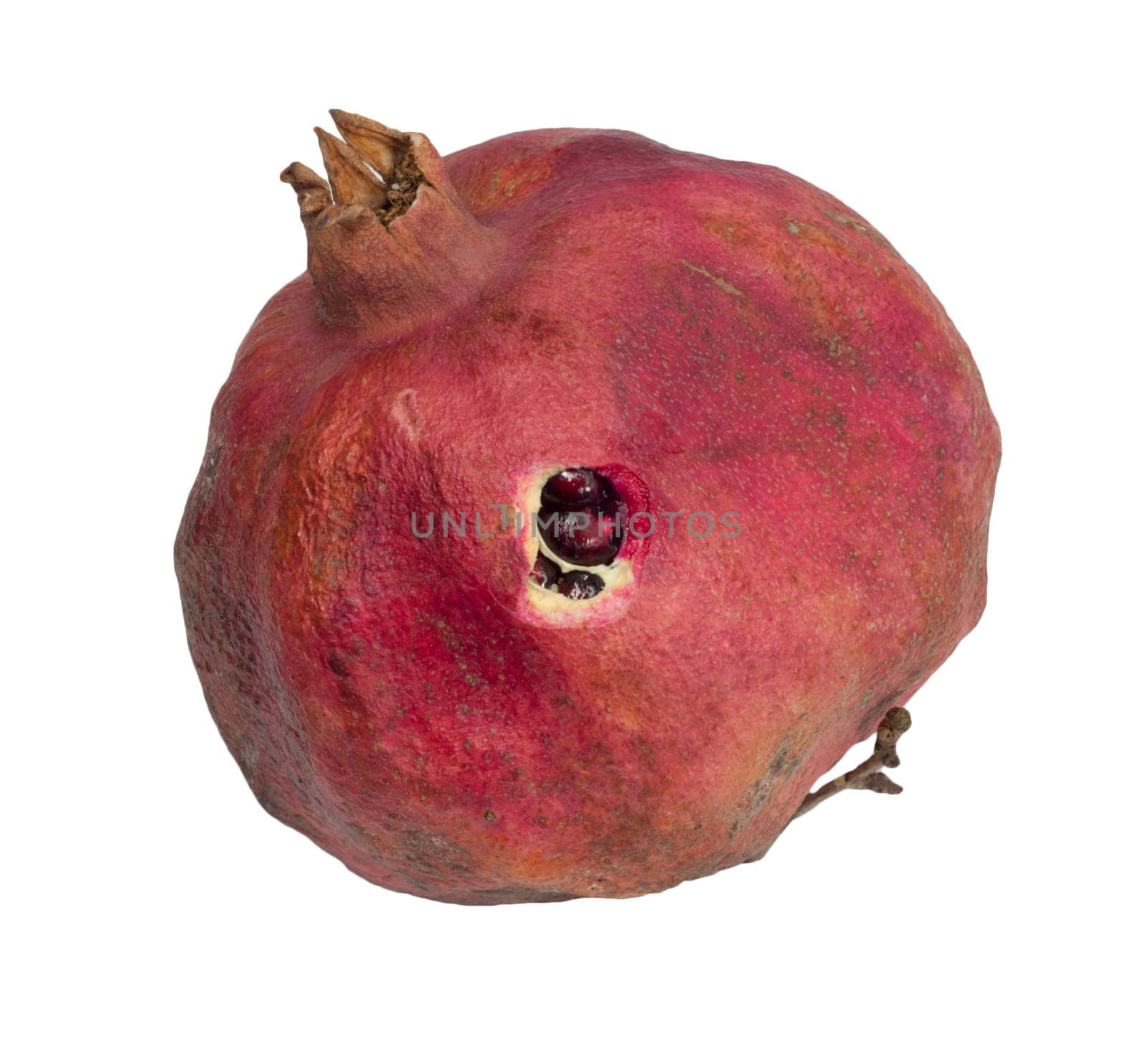 pomegranate isolated on white background 