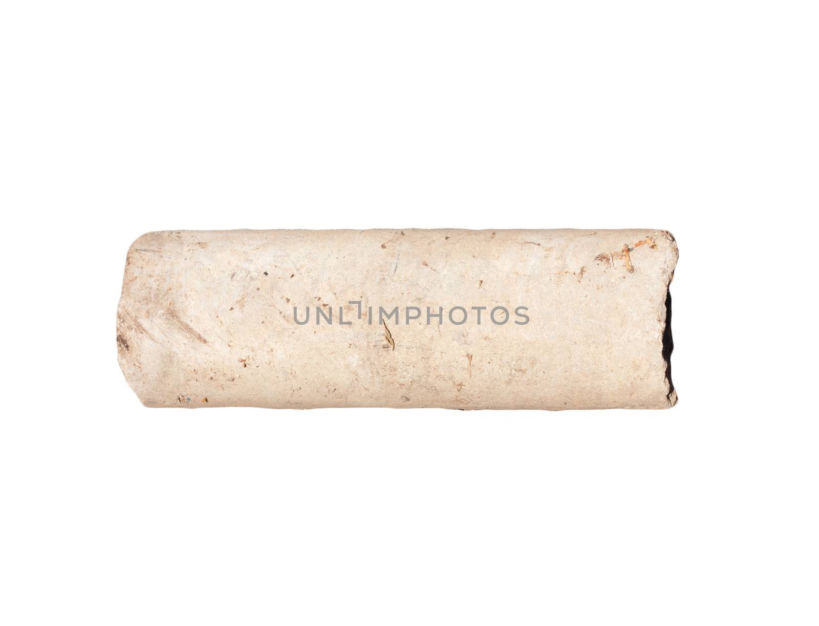 asbestos pipe on a white background