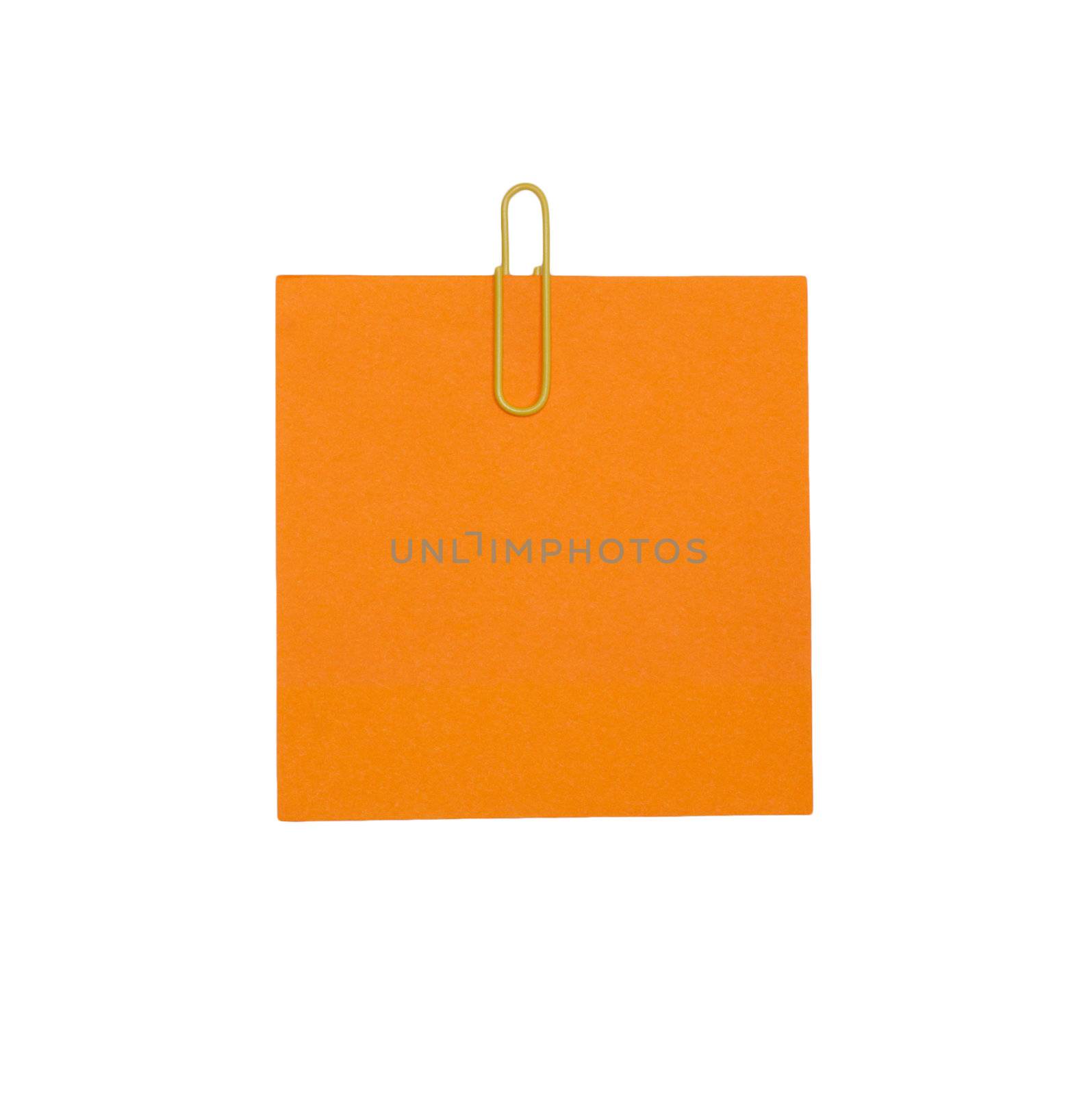 Orange blank paper 