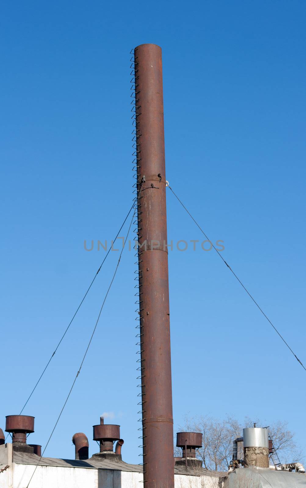 Old abandoned factory . pipe