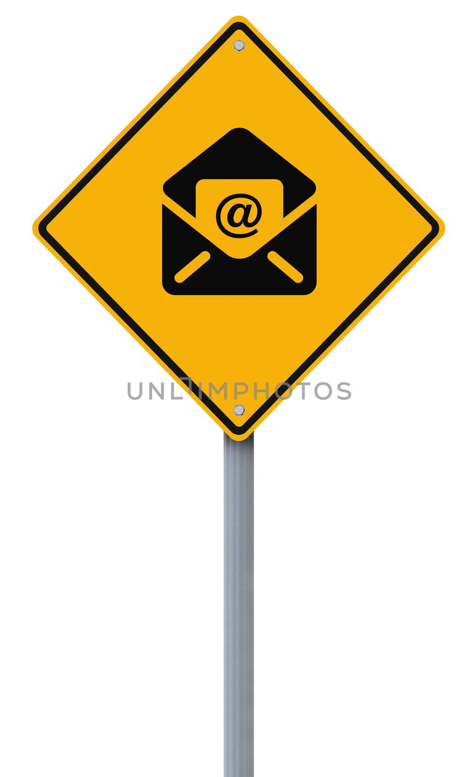 A conceptual road sign on electronic communication