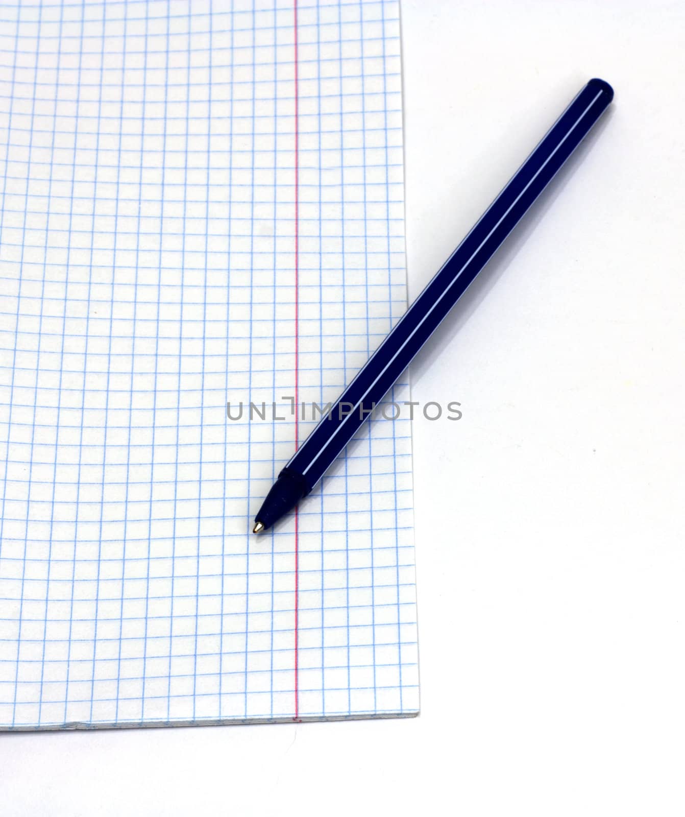 Notebook and blue pen  by schankz