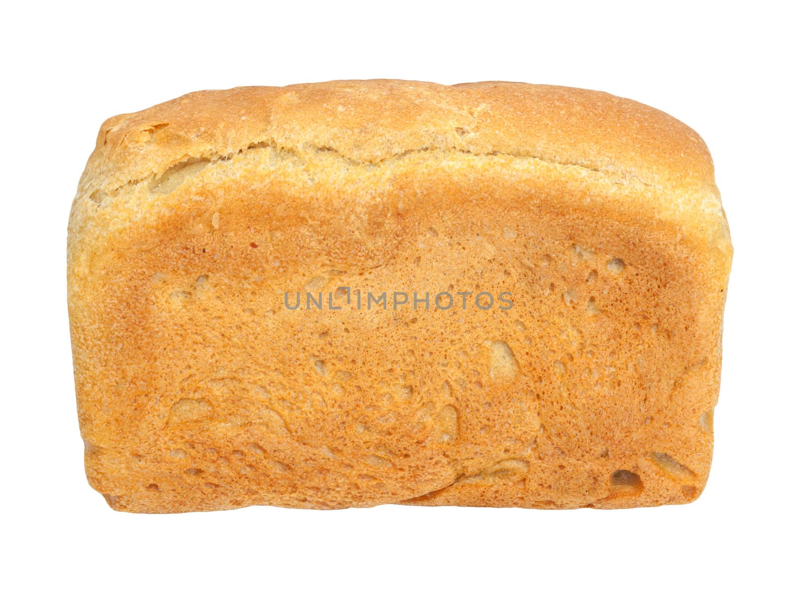 Fresh wheat bread. Isolated on white background 