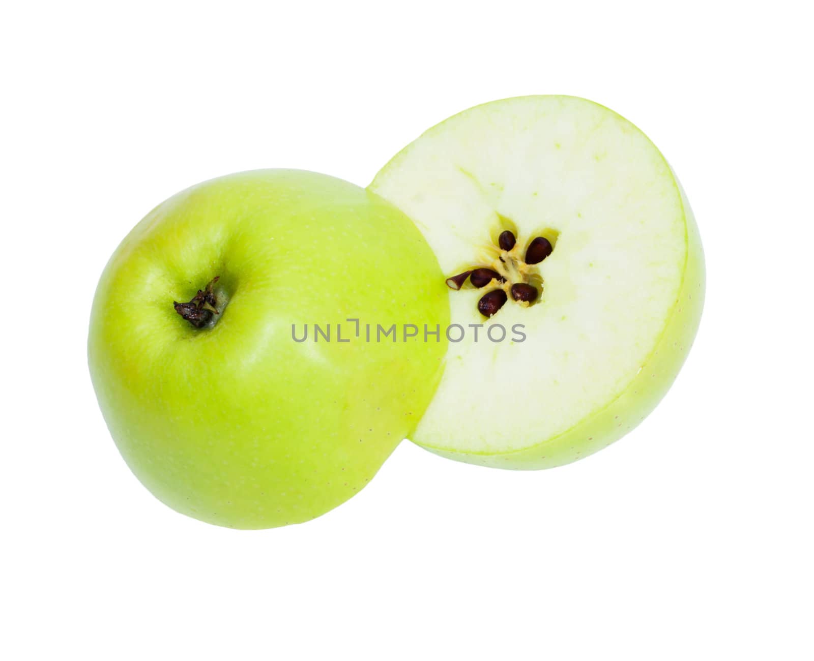 green apple isolated on white 