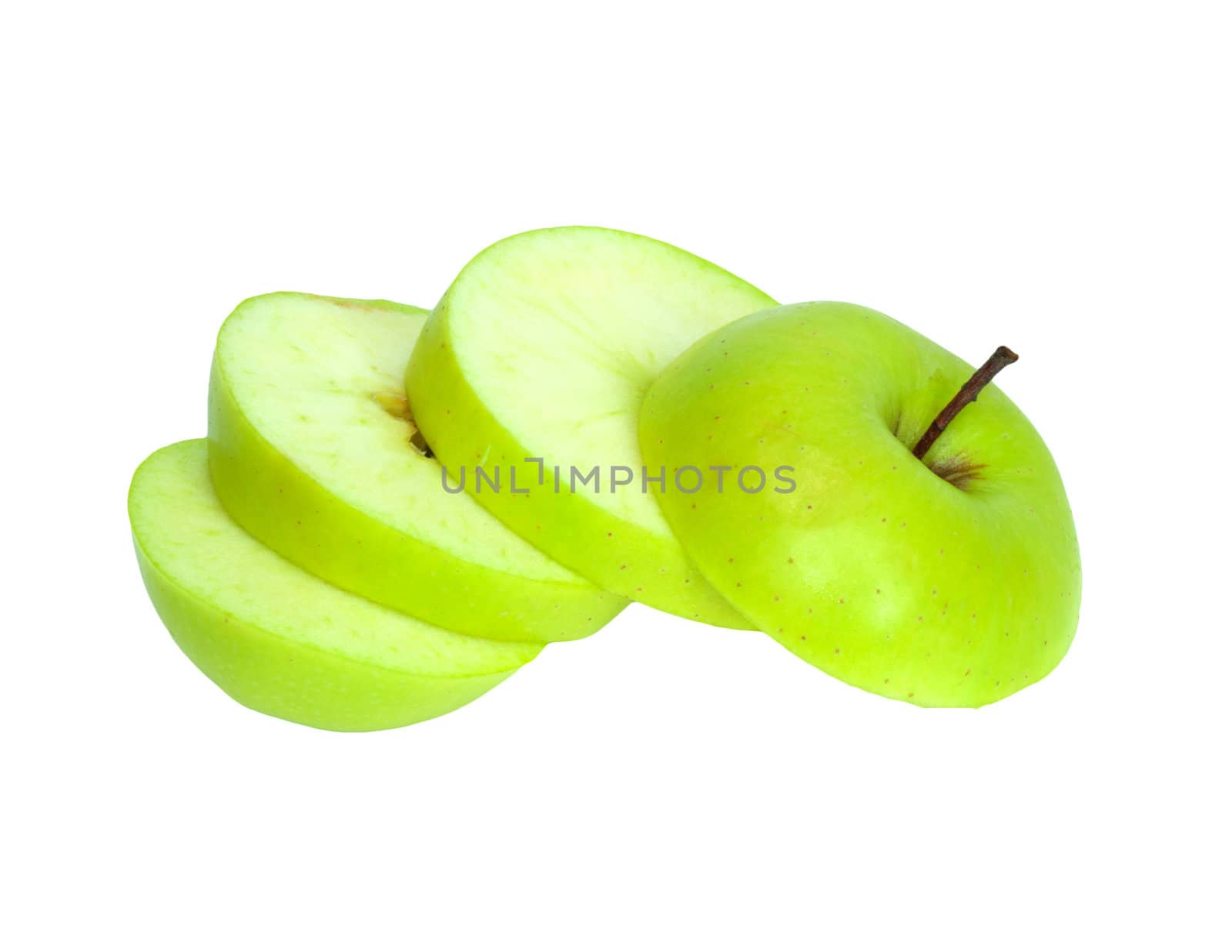 green apple isolated on white 