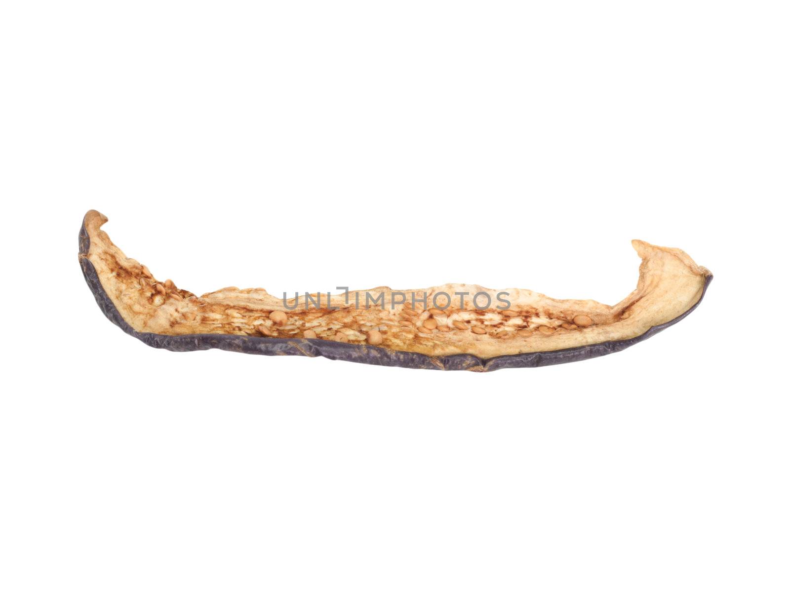 Dried eggplant on a white background by schankz
