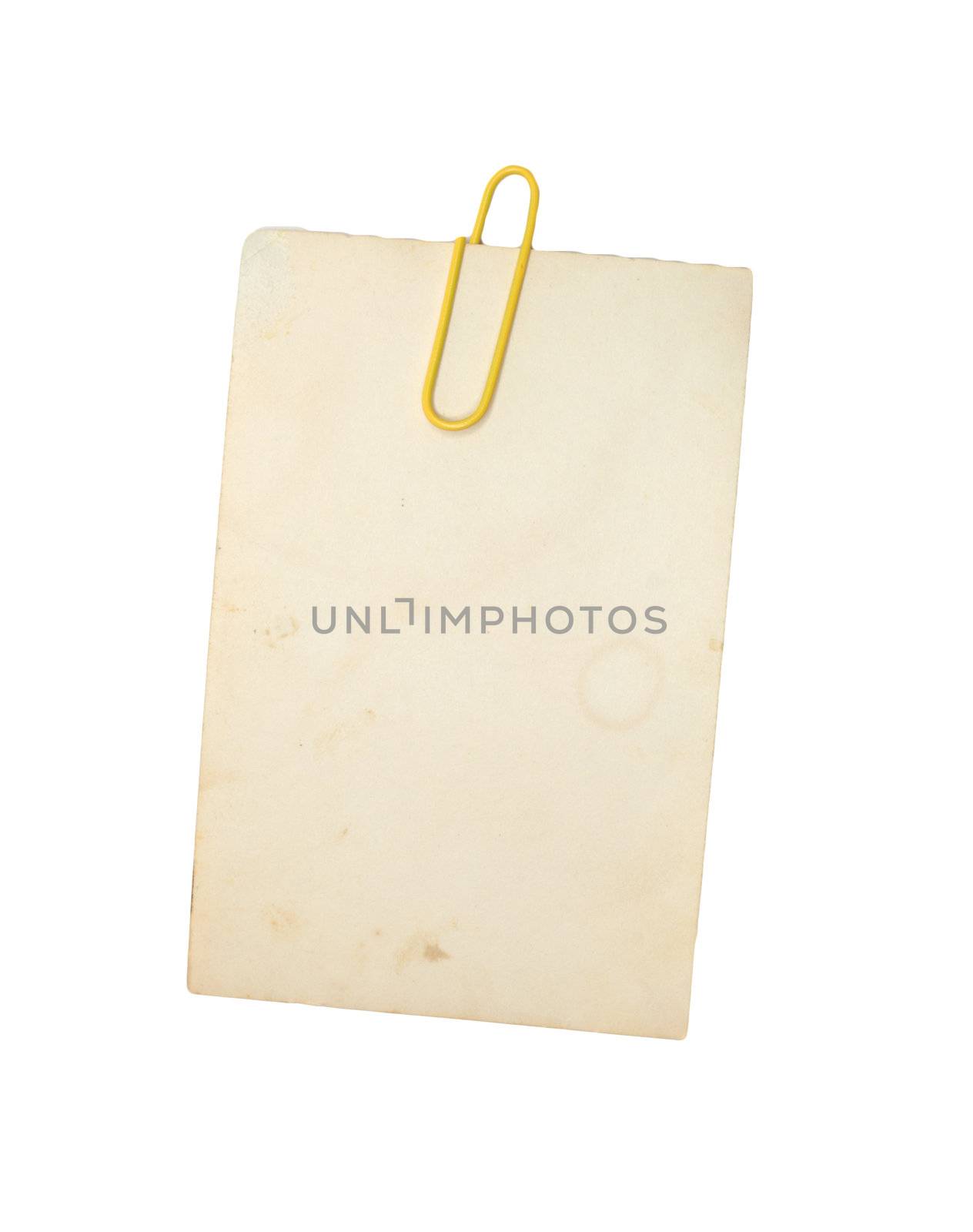 close up of reminders on white background with clipping path 