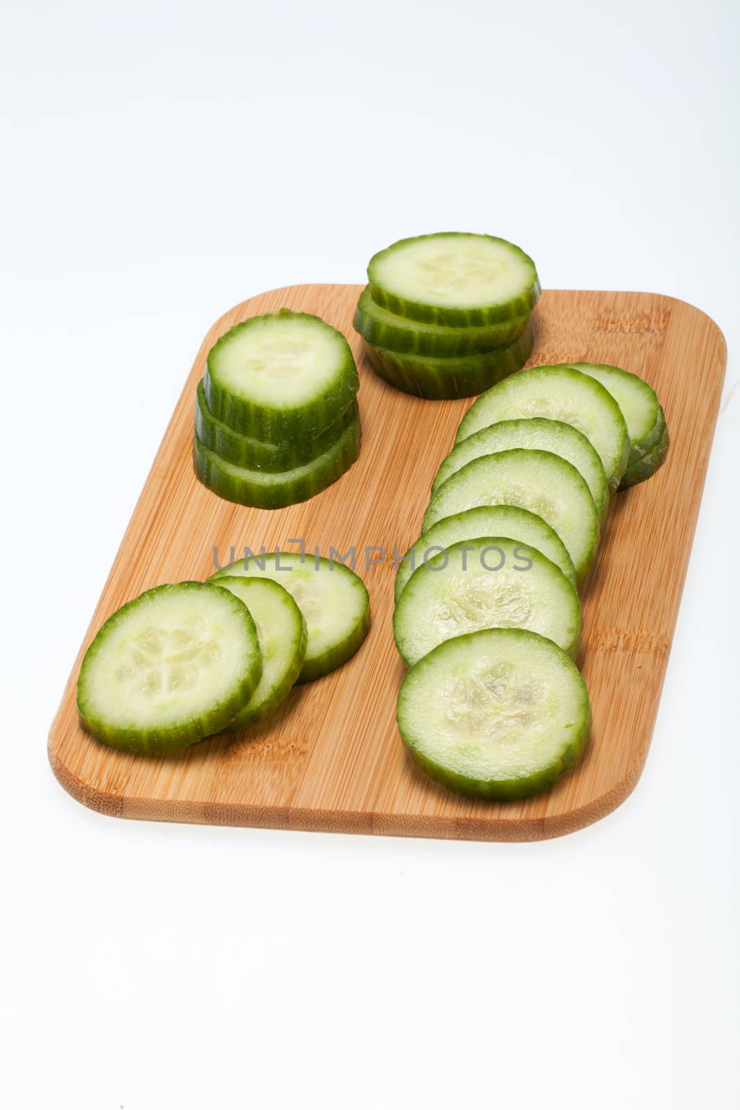 The green cucumber isolated on white background 