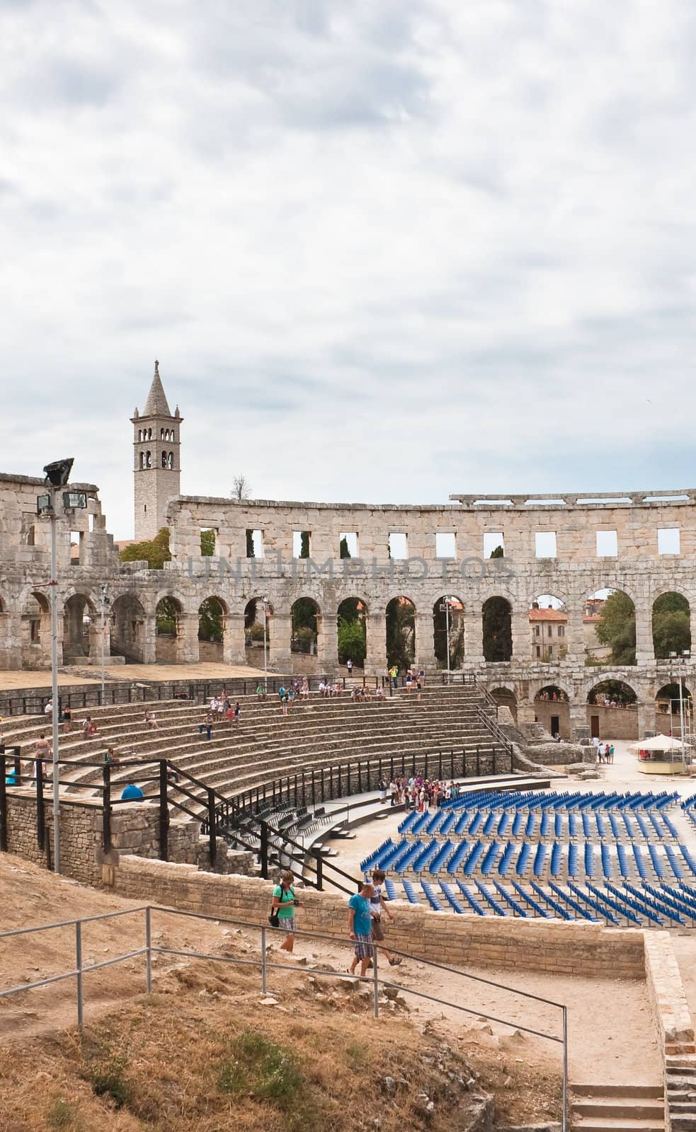 Roman amphitheater in Pula, Croatia