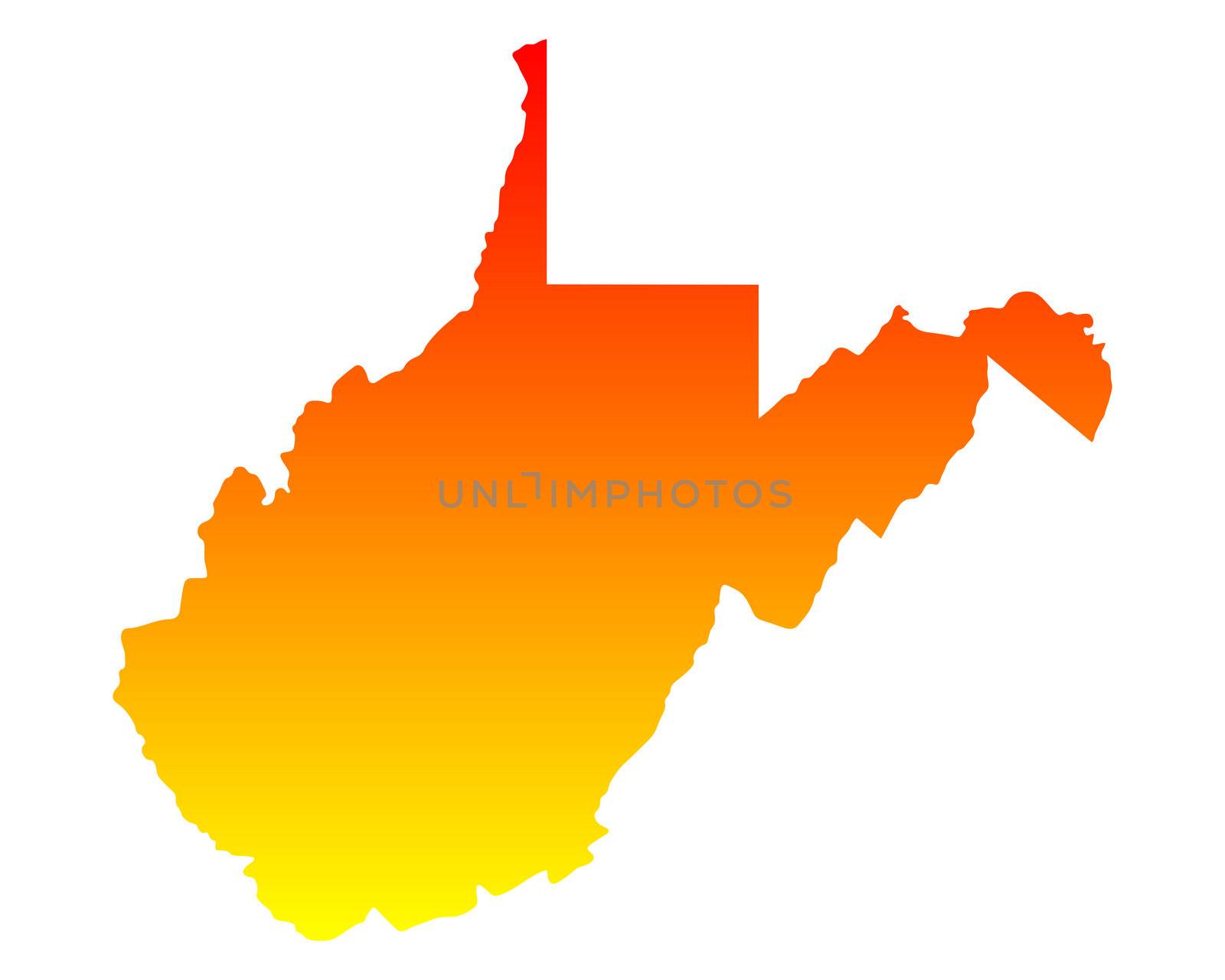 Map of West Virginia by rbiedermann