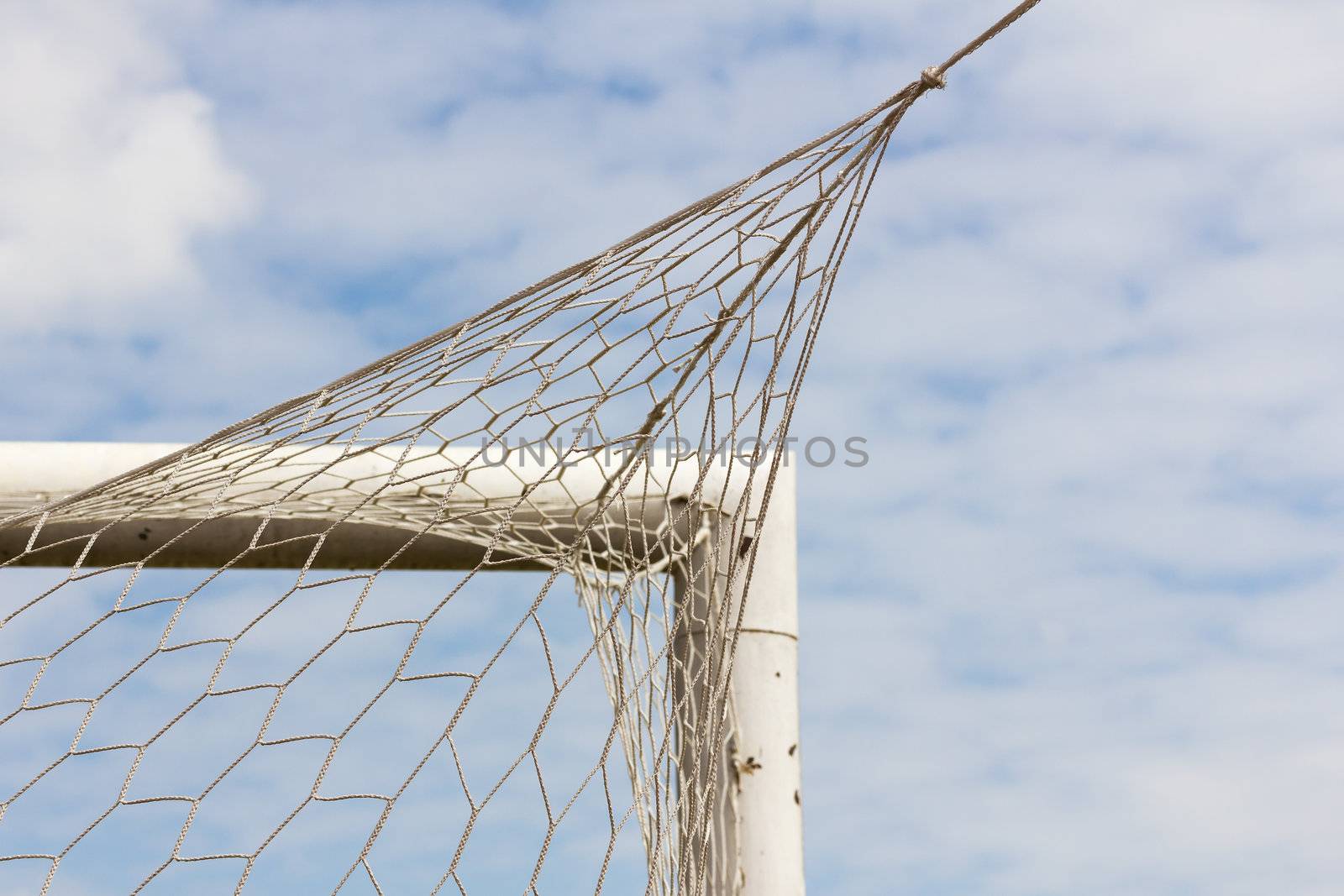 Back side the Goal at the soccer field