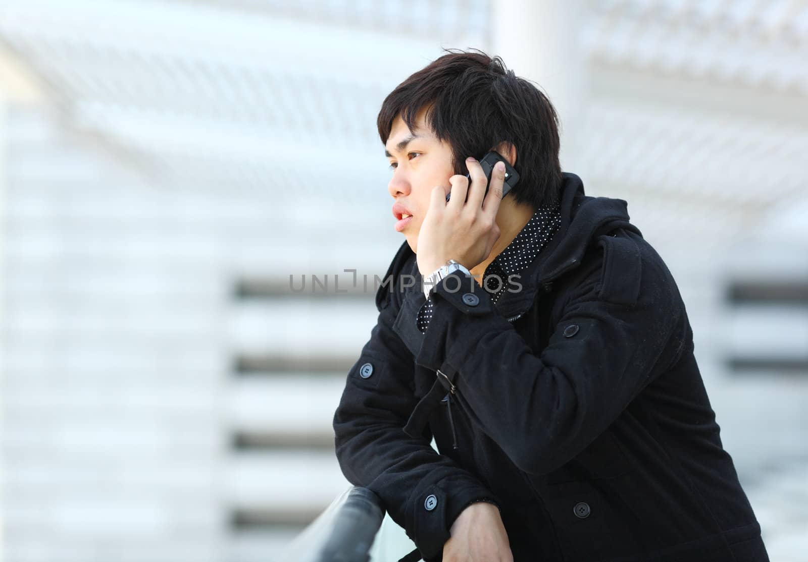 man with mobile phone