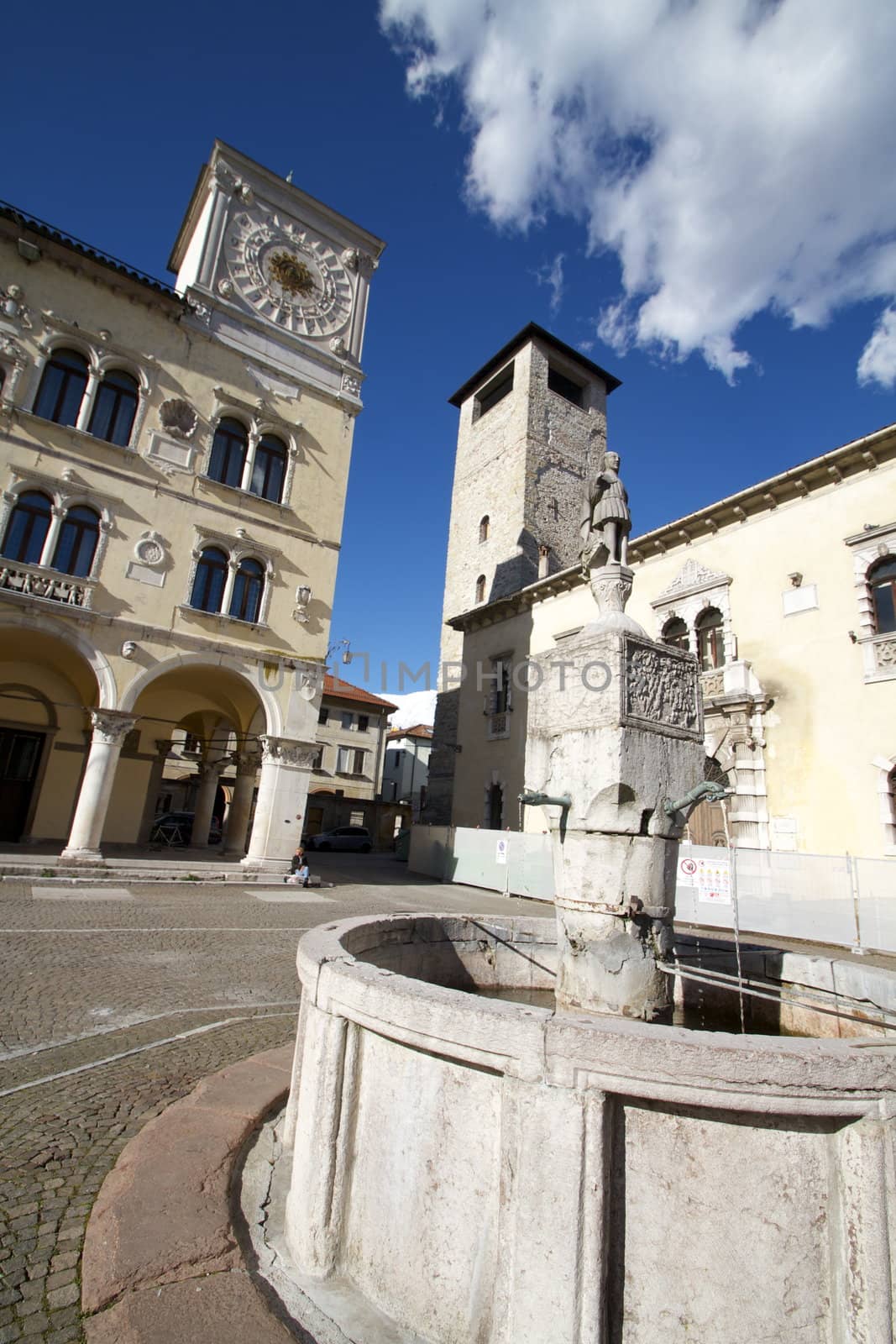 Palazzo dei Rettori and the Torre Civica, important buildings in the Dolomites city of Belluno