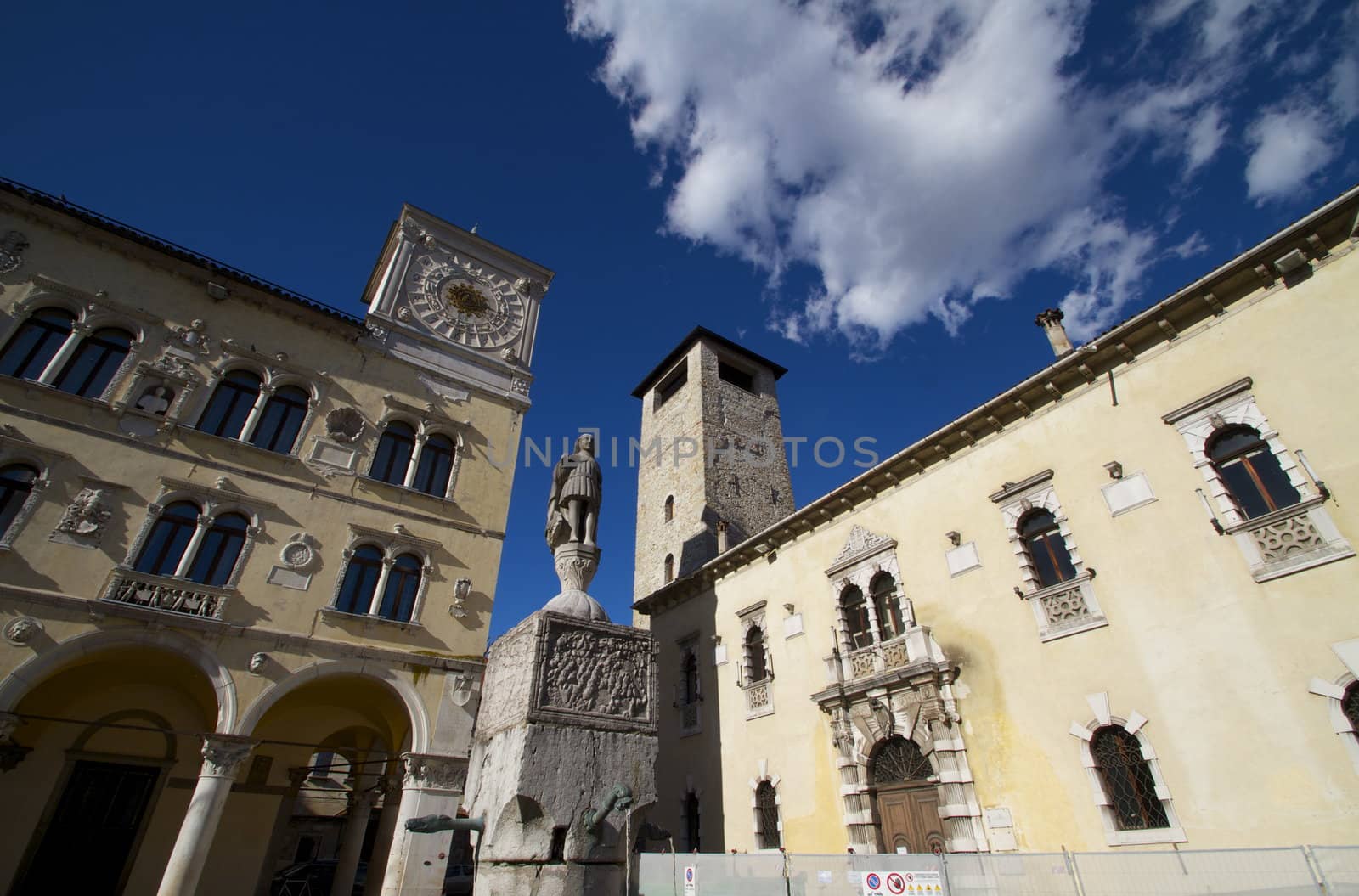 Palazzo dei Rettori and the Torre Civica, important buildings in the Dolomites city of Belluno