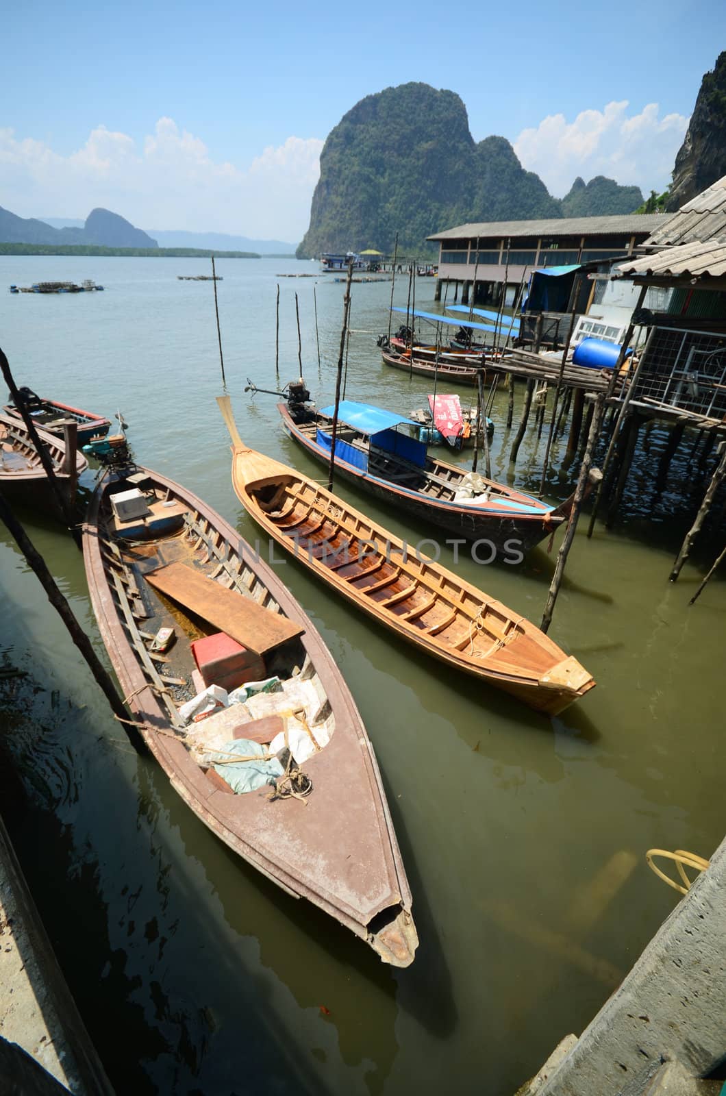 Tropical beach houses in Thailand