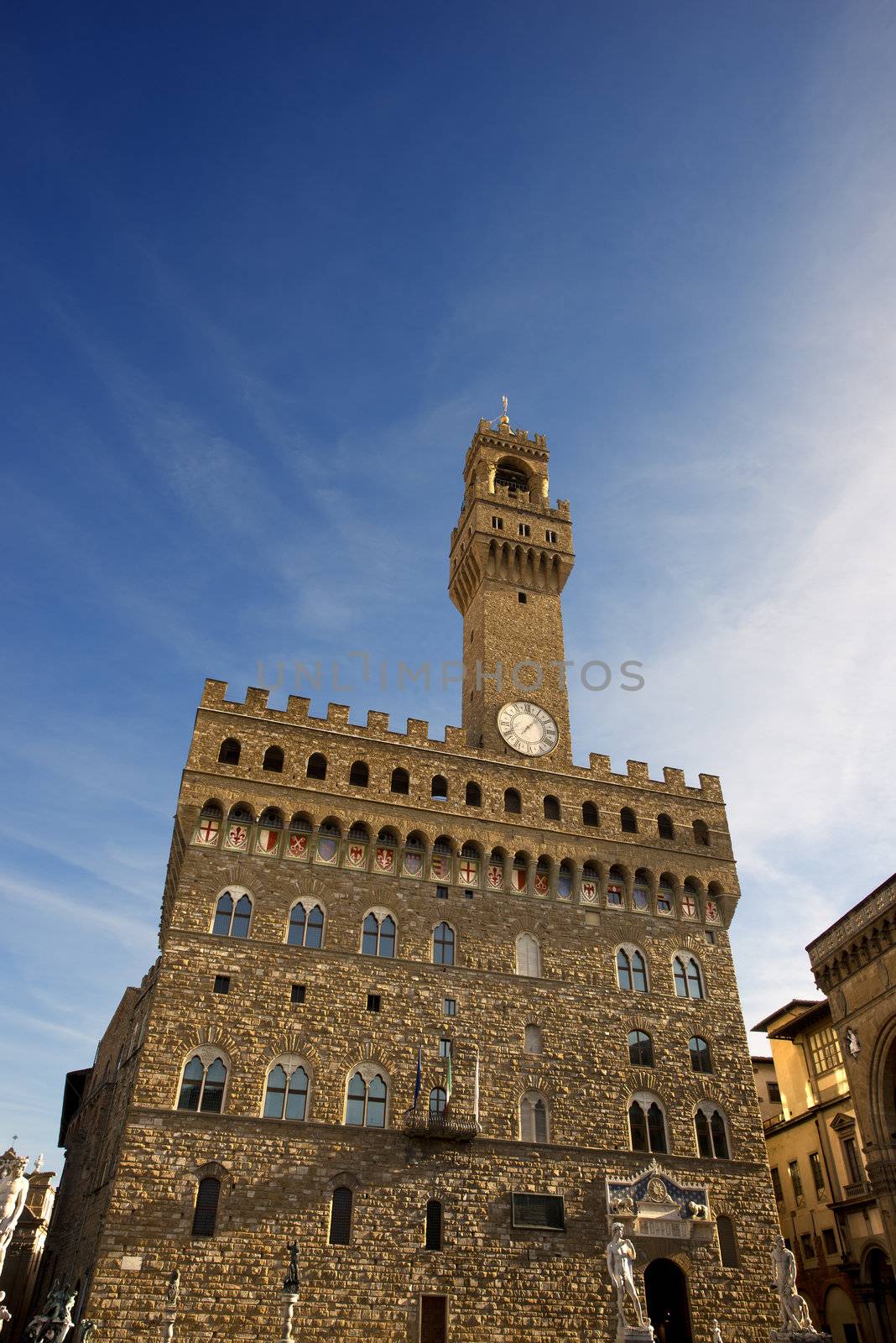 Palazzo Vecchio in Piazza della Signoria in Florence, Tuscany Italy