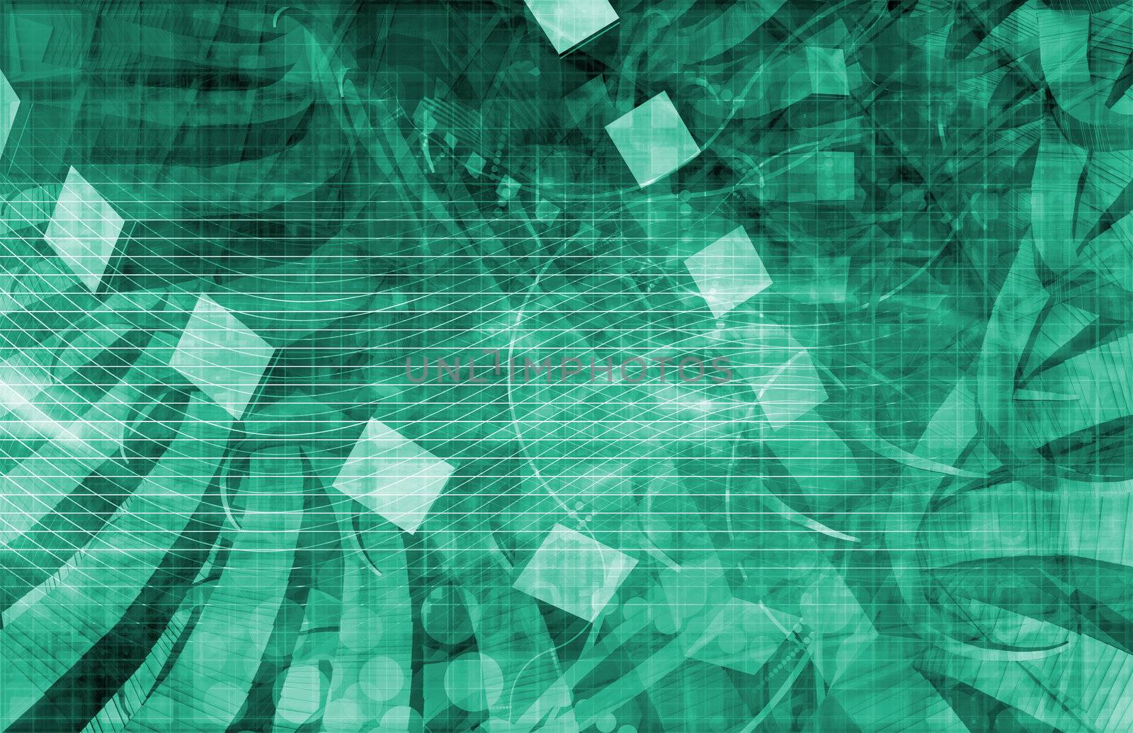 Modern Technology Code Illustration Lines as Art