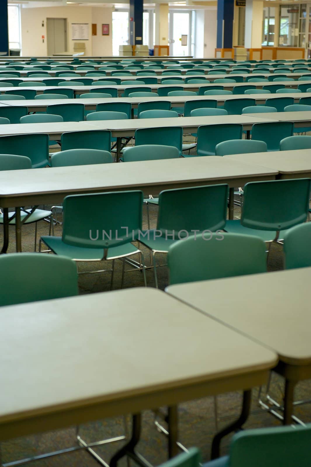 Large Classroom With Tables by pixelsnap