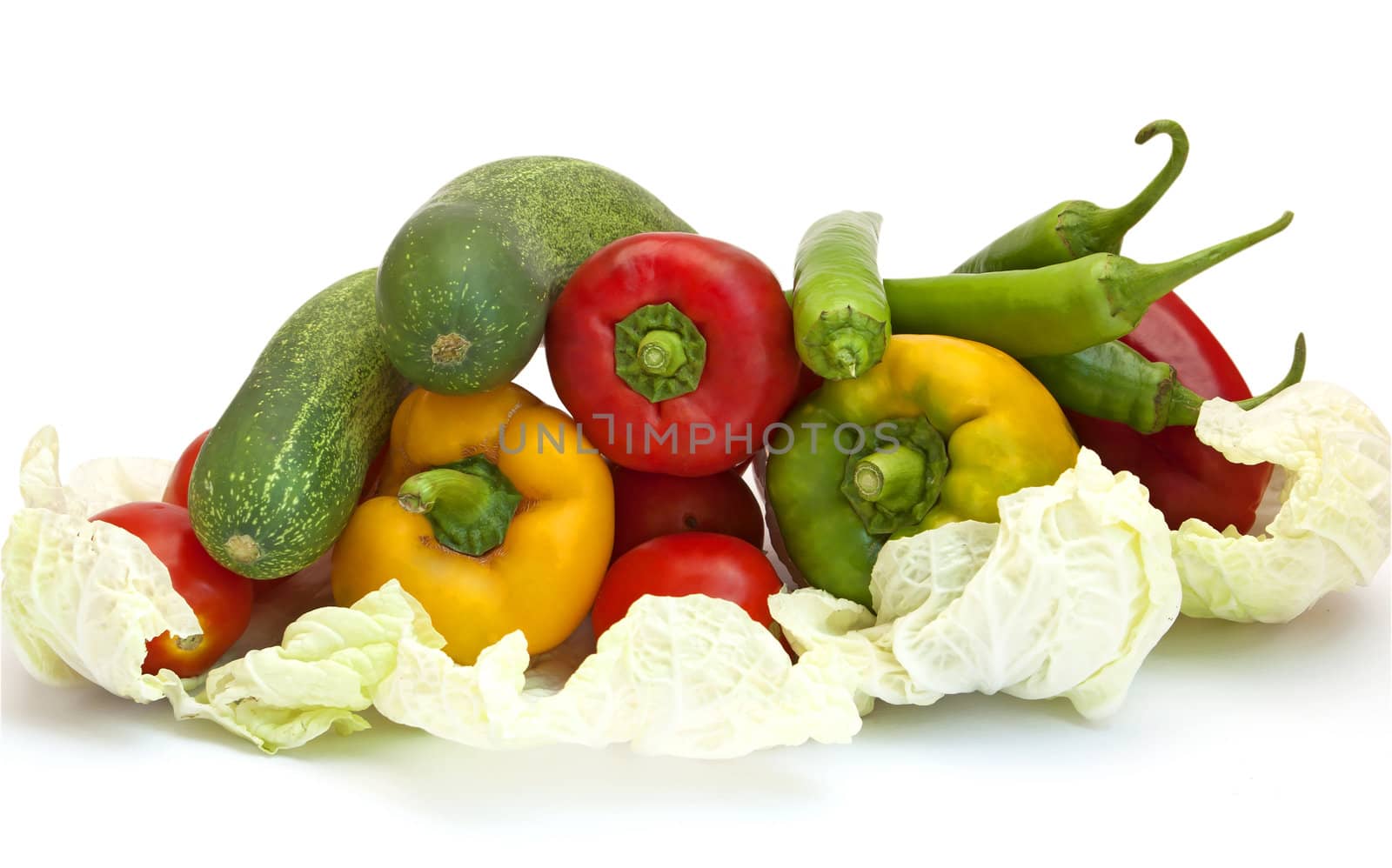 vegetable Vegetarian green, yellow, orange, red and