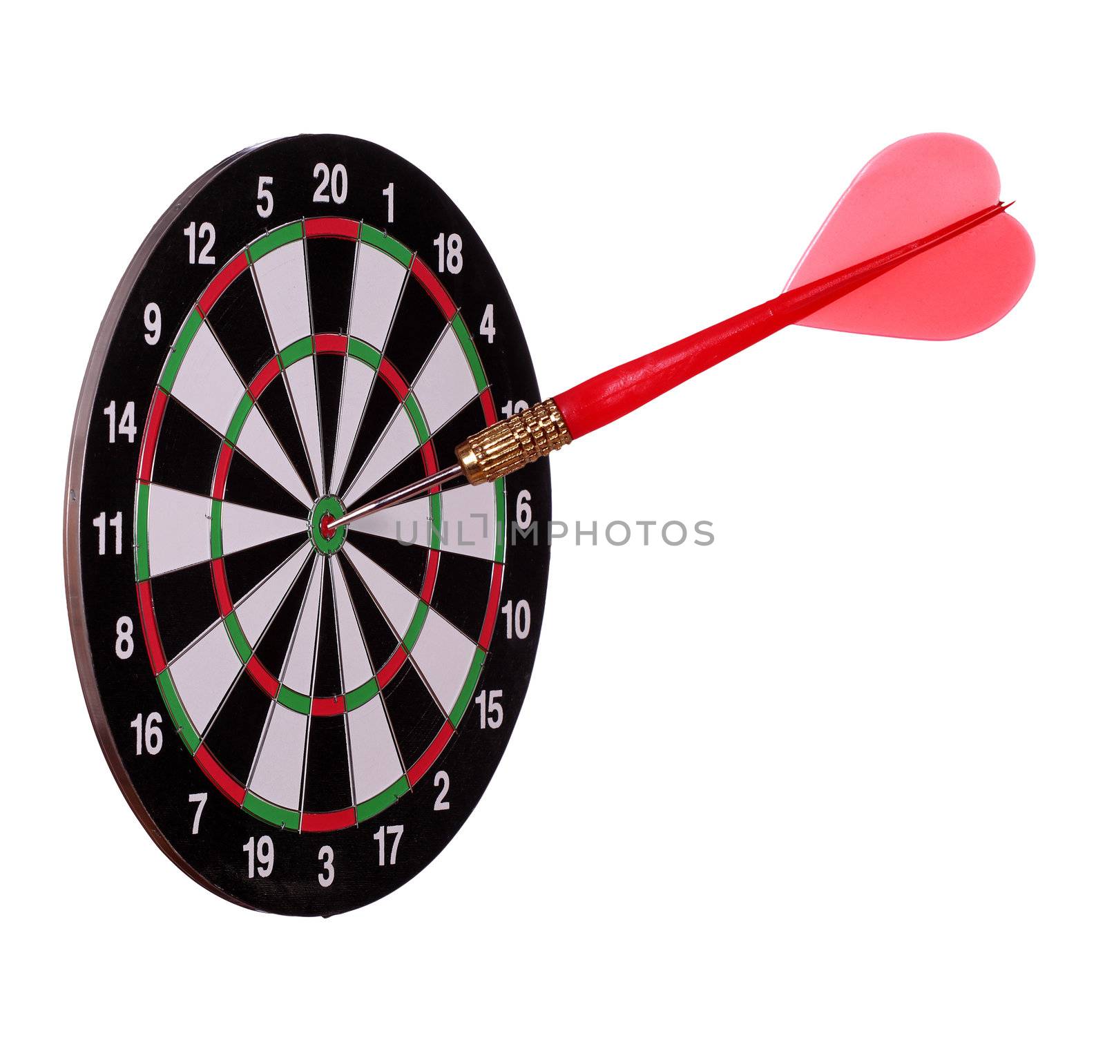 big arrow on dart board