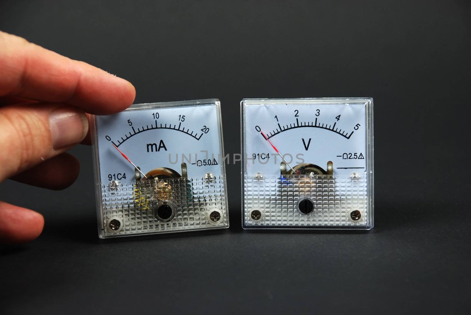 old and analog current and voltage meters by albln