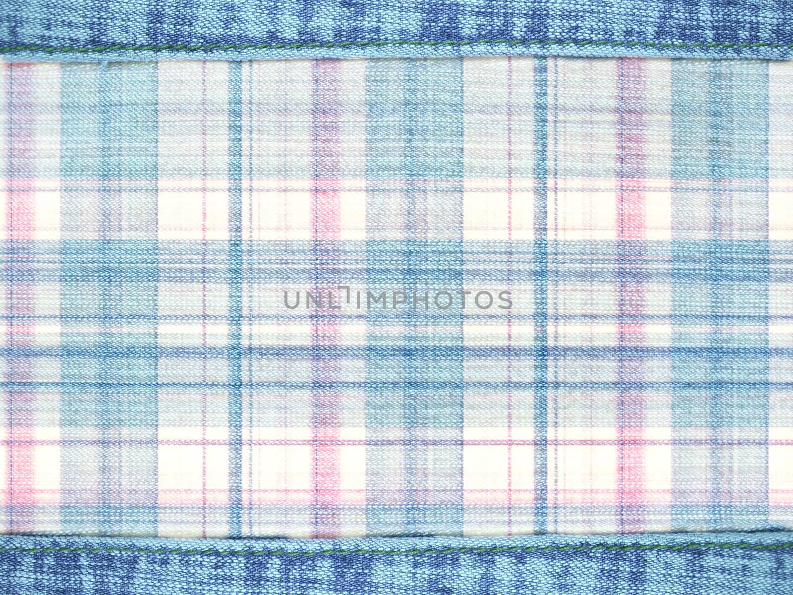 Jeans texture with checkered pattern