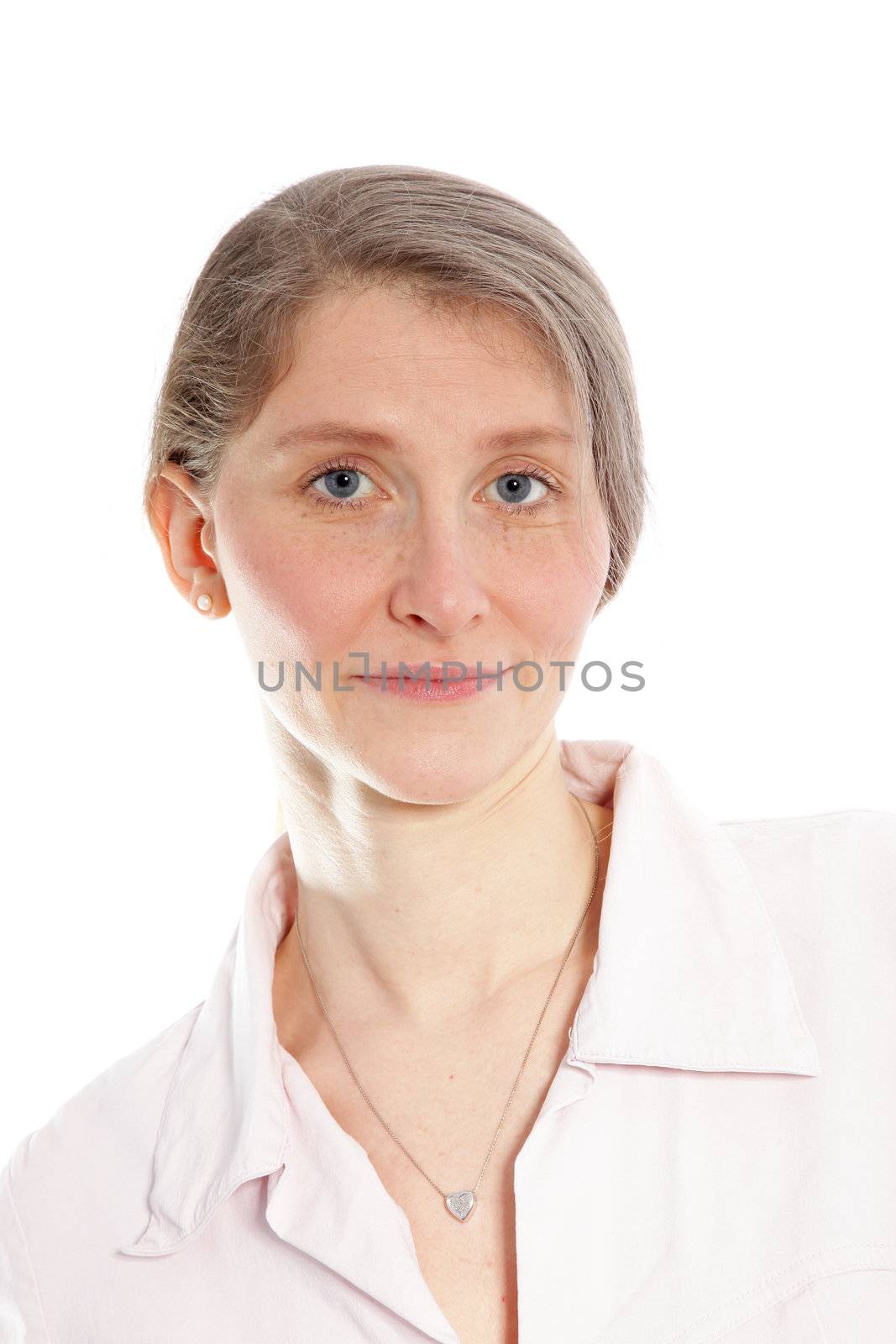 Portrait of an attractive woman looking at the camera.
