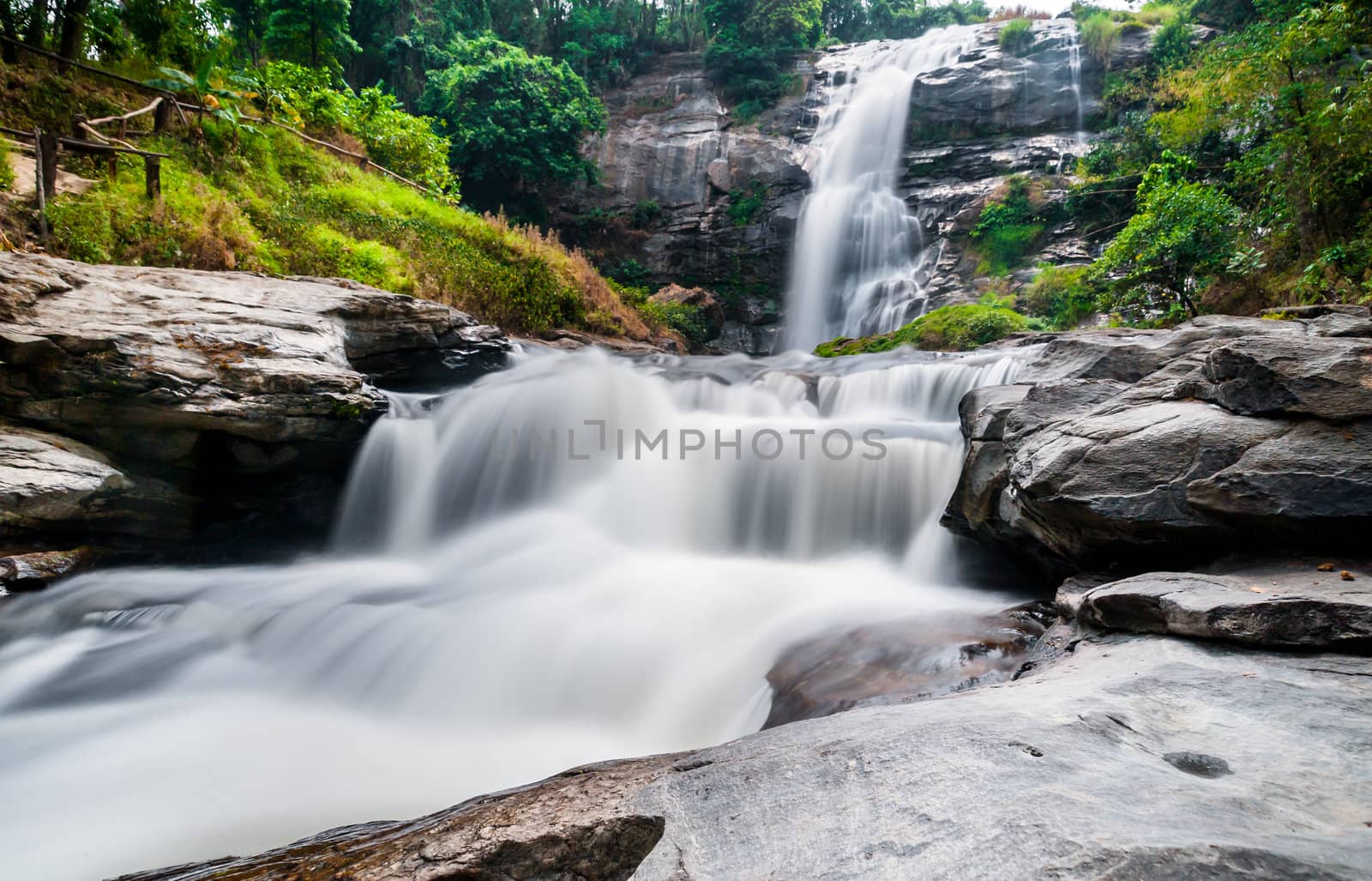 vachiratharn waterfall in thailand by moggara12