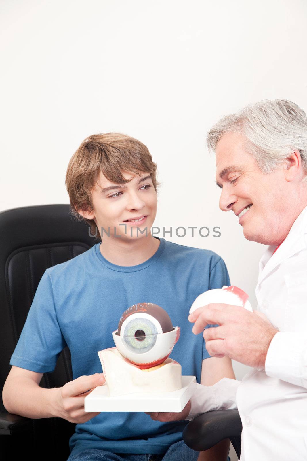 Optometrist and Patient by leaf