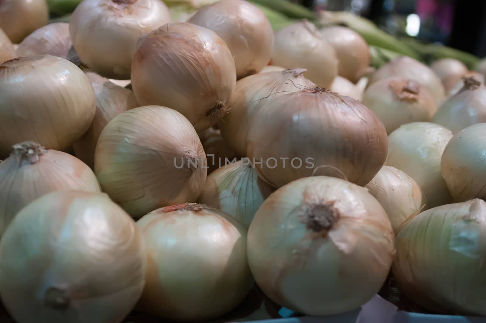 Onions on Display at Farmer's Market