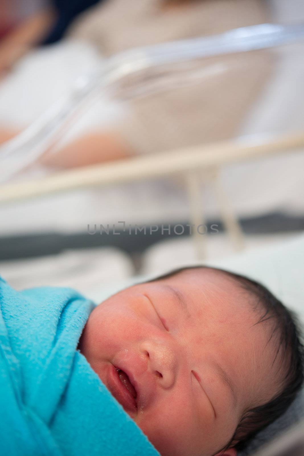 Asian Newborn Baby in the Hospital