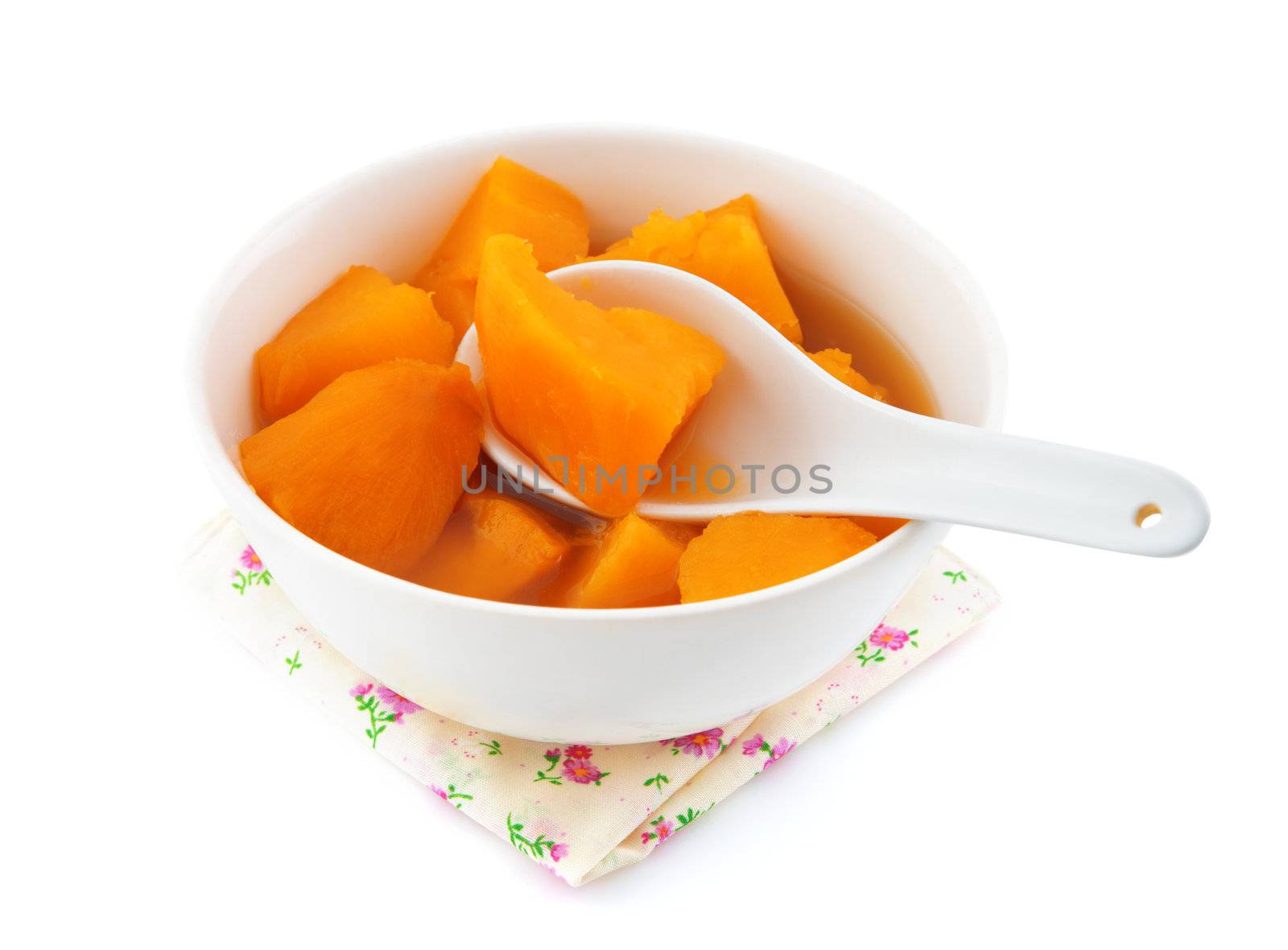 Sweet potato soup. Asian style dessert soup. Cooked with brown rock candy and ginger.