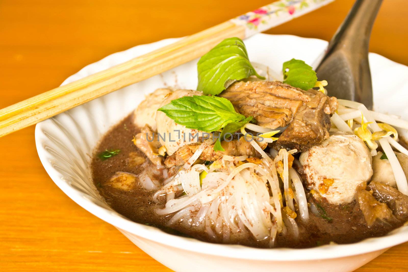 Noodles in bowl