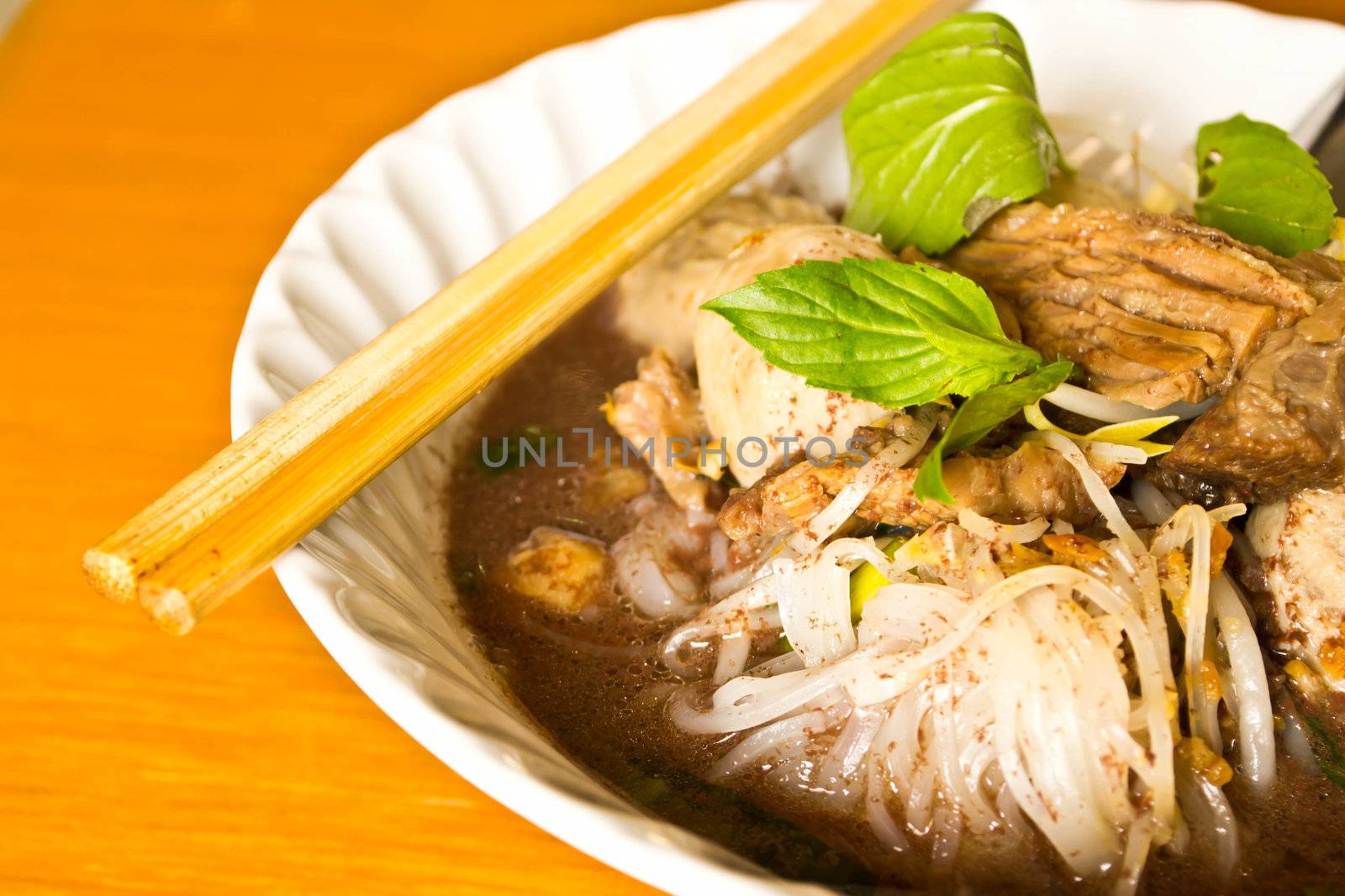 Noodles in bowl