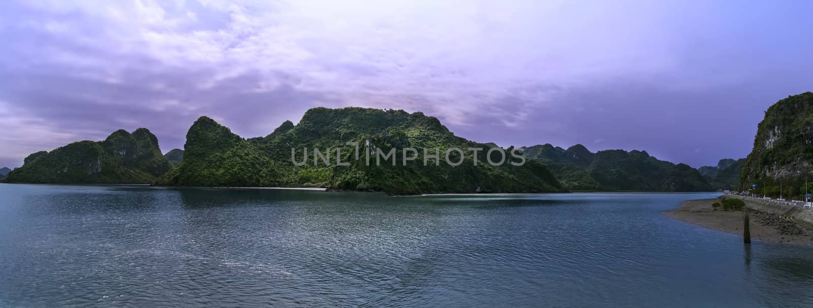 Halong Bay. Cat Hai Pier of Cat Ba Island.