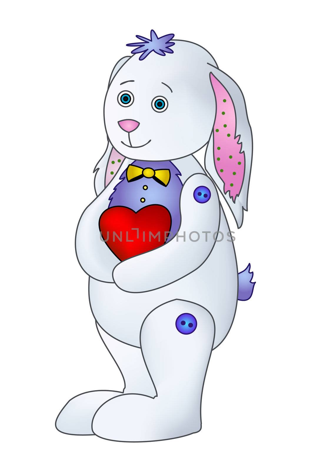 Rabbit with heart by alexcoolok