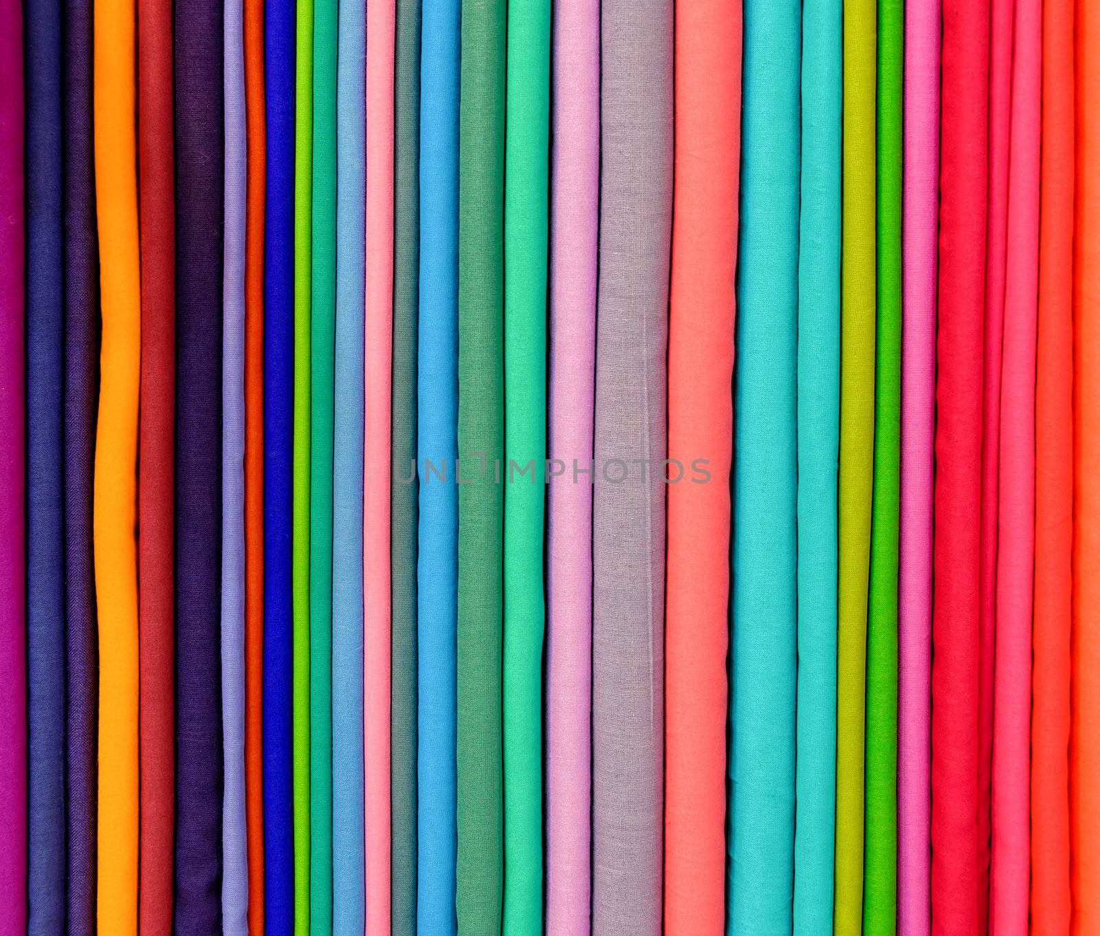 Colorful pashminas in a shop