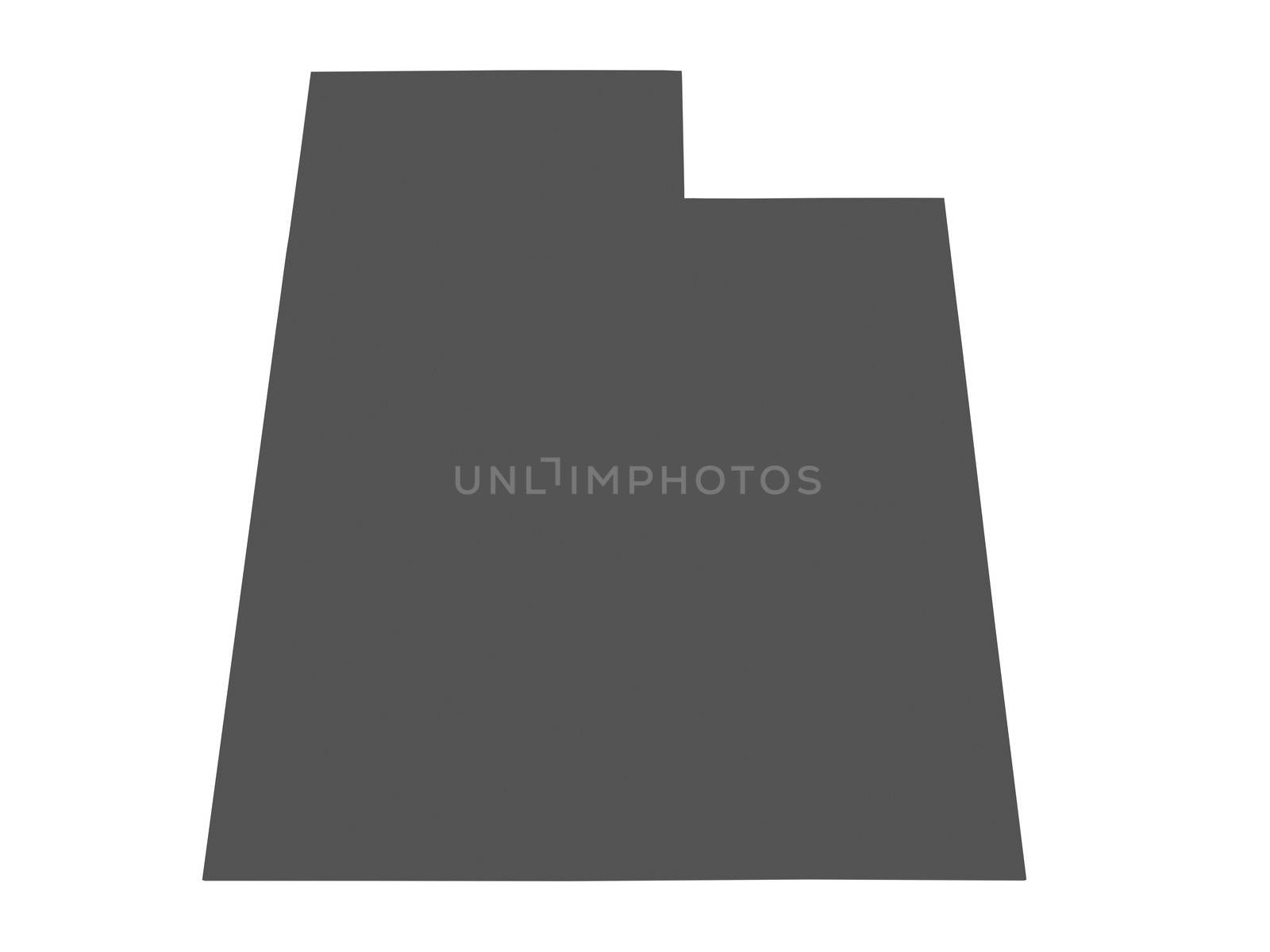 Map of Utah - USA - nonshaded