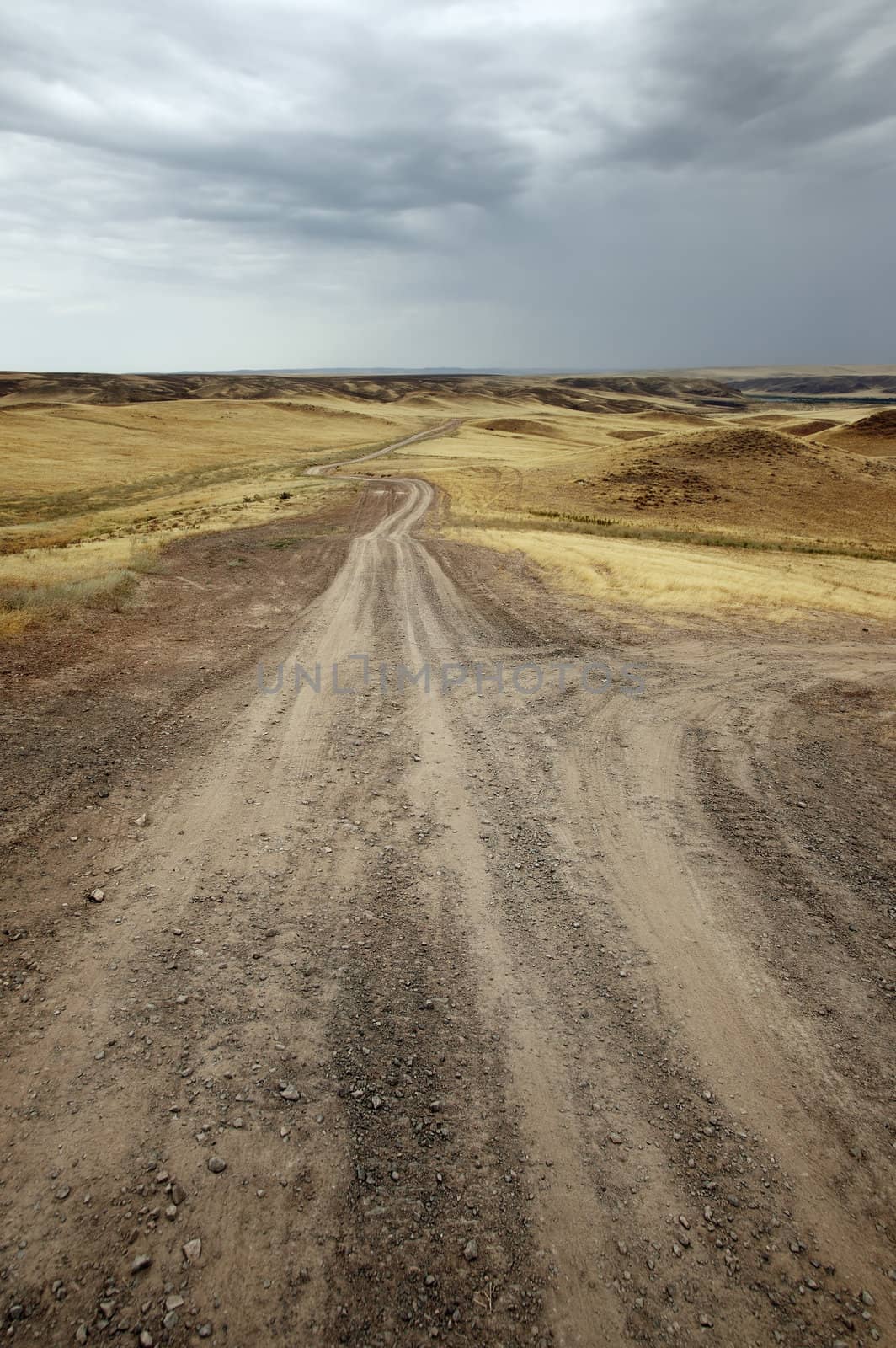 Photo of the country roads under the overcast