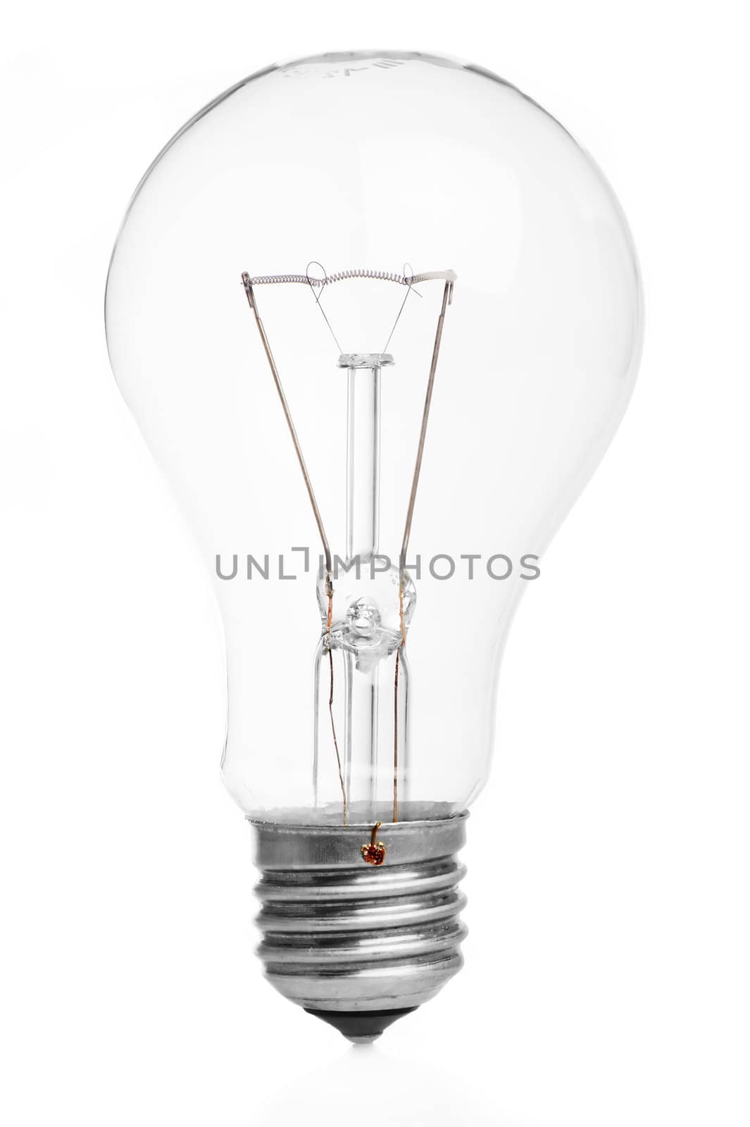 A light bulb on white background. by kosmsos111