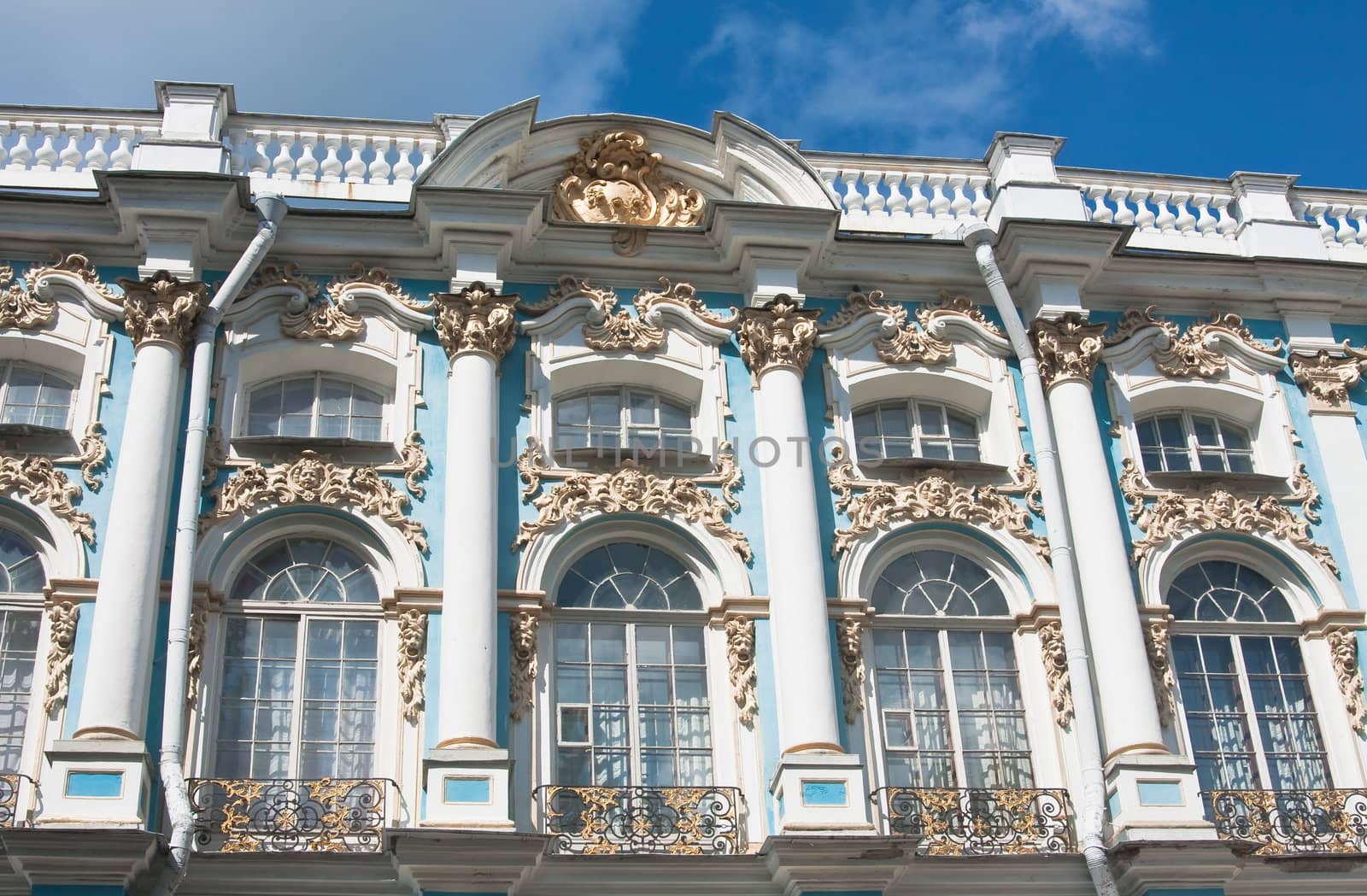 The Catherine Palace, located in the town of Tsarskoye Selo (Pus by nikolpetr