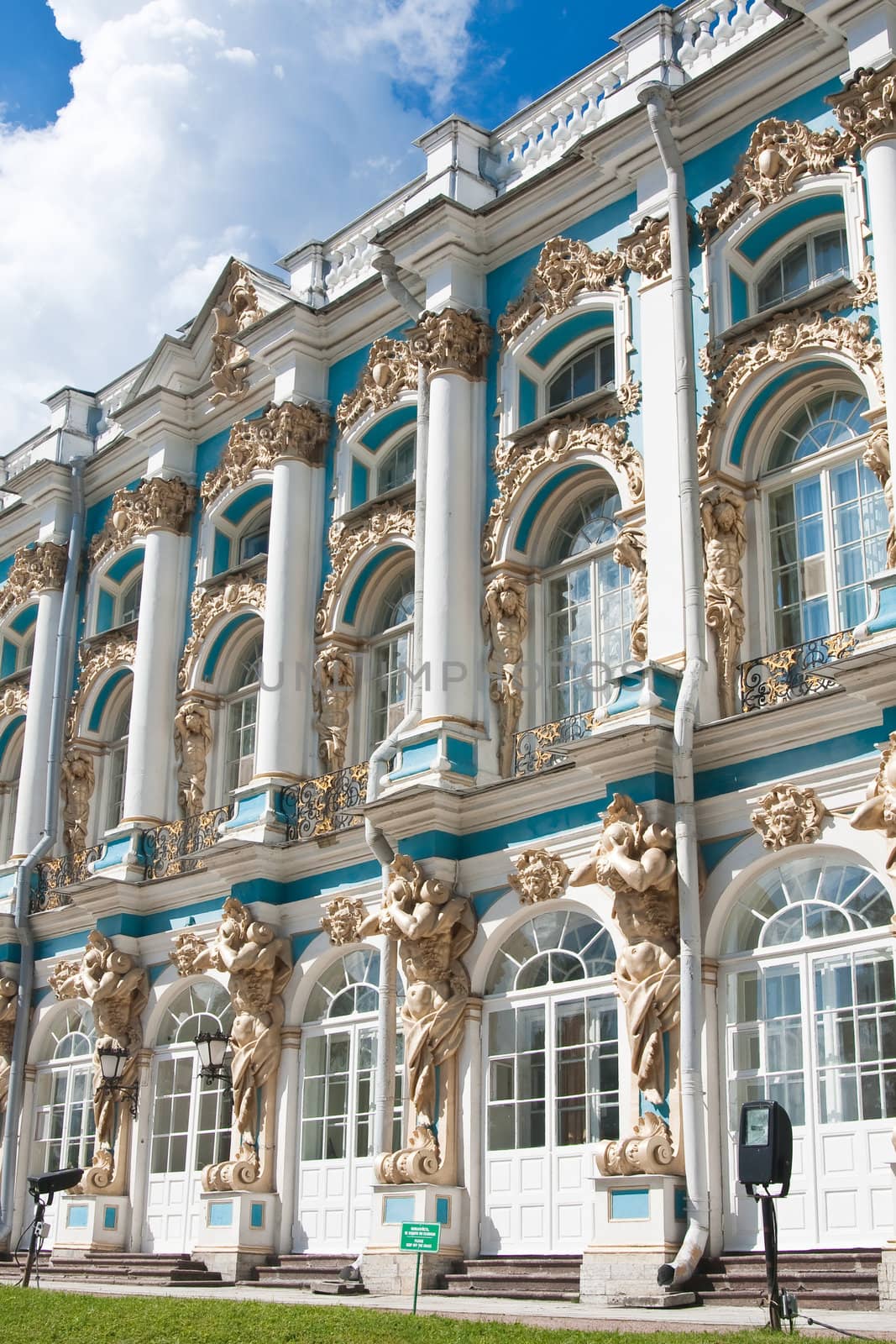 The Catherine Palace, located in the town of Tsarskoye Selo (Pushkin), St. Petersburg, Russia